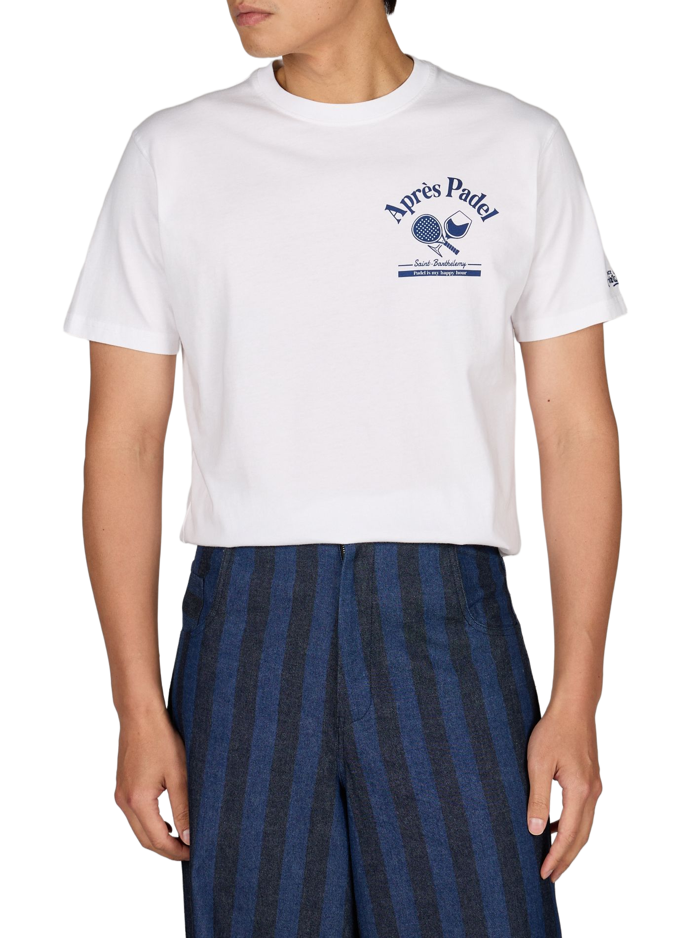 Camiseta recta de algodón MC2 SAINT BARTH Blanco