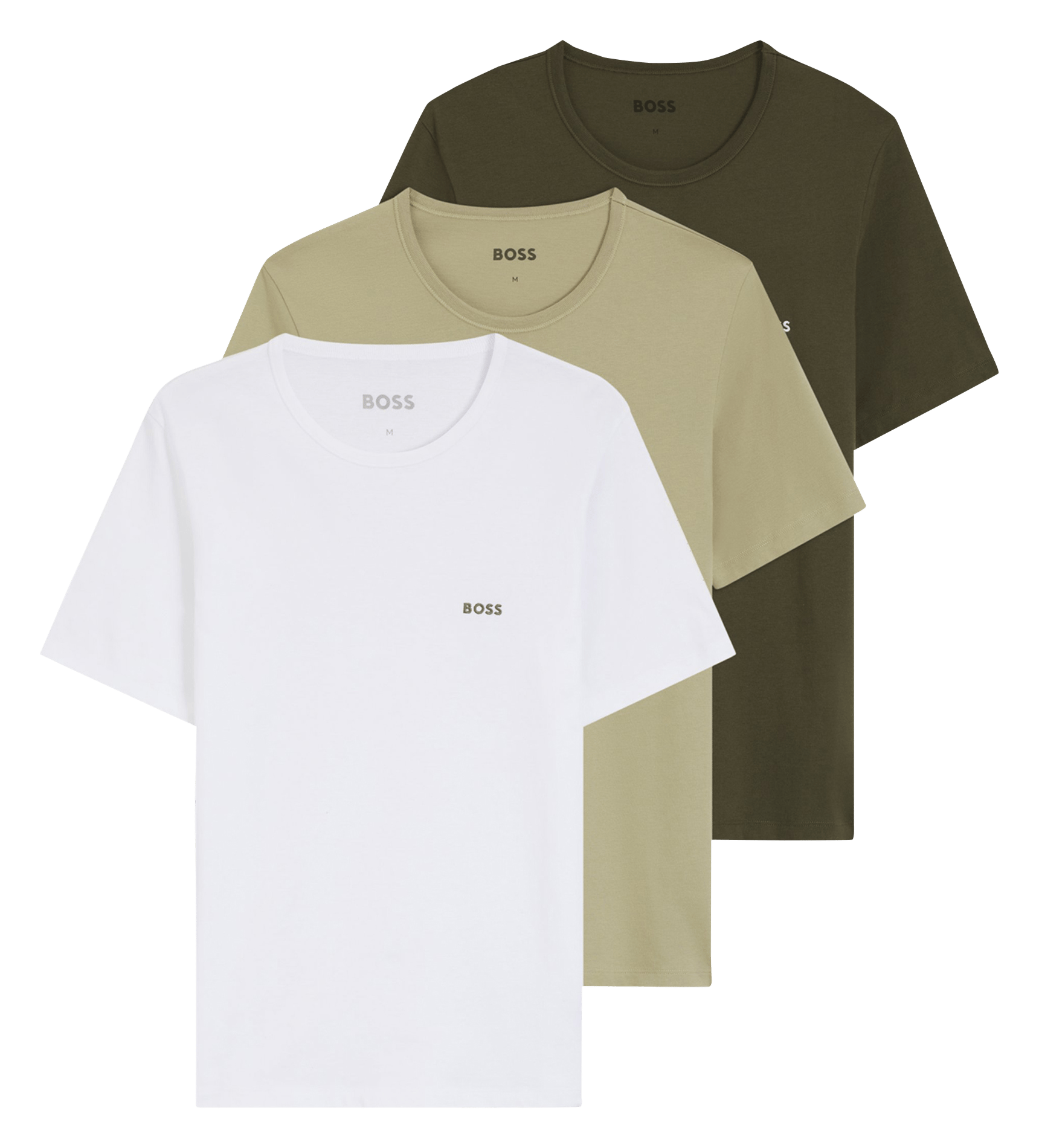 Pack de 3 tee-shirts col rond en coton BOSS Multicolore