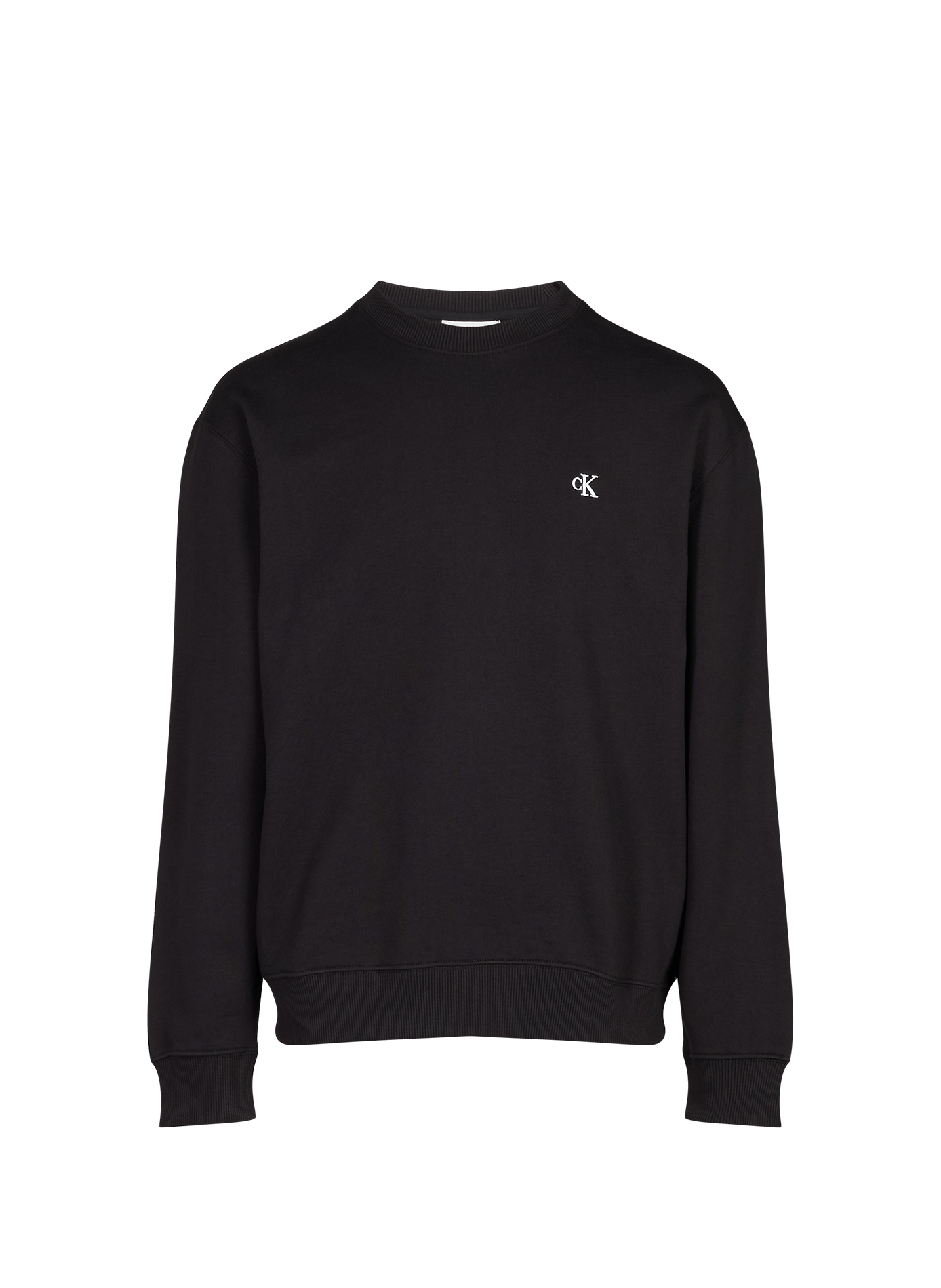 Sudadera recta con logo de algodón CALVIN KLEIN Negro