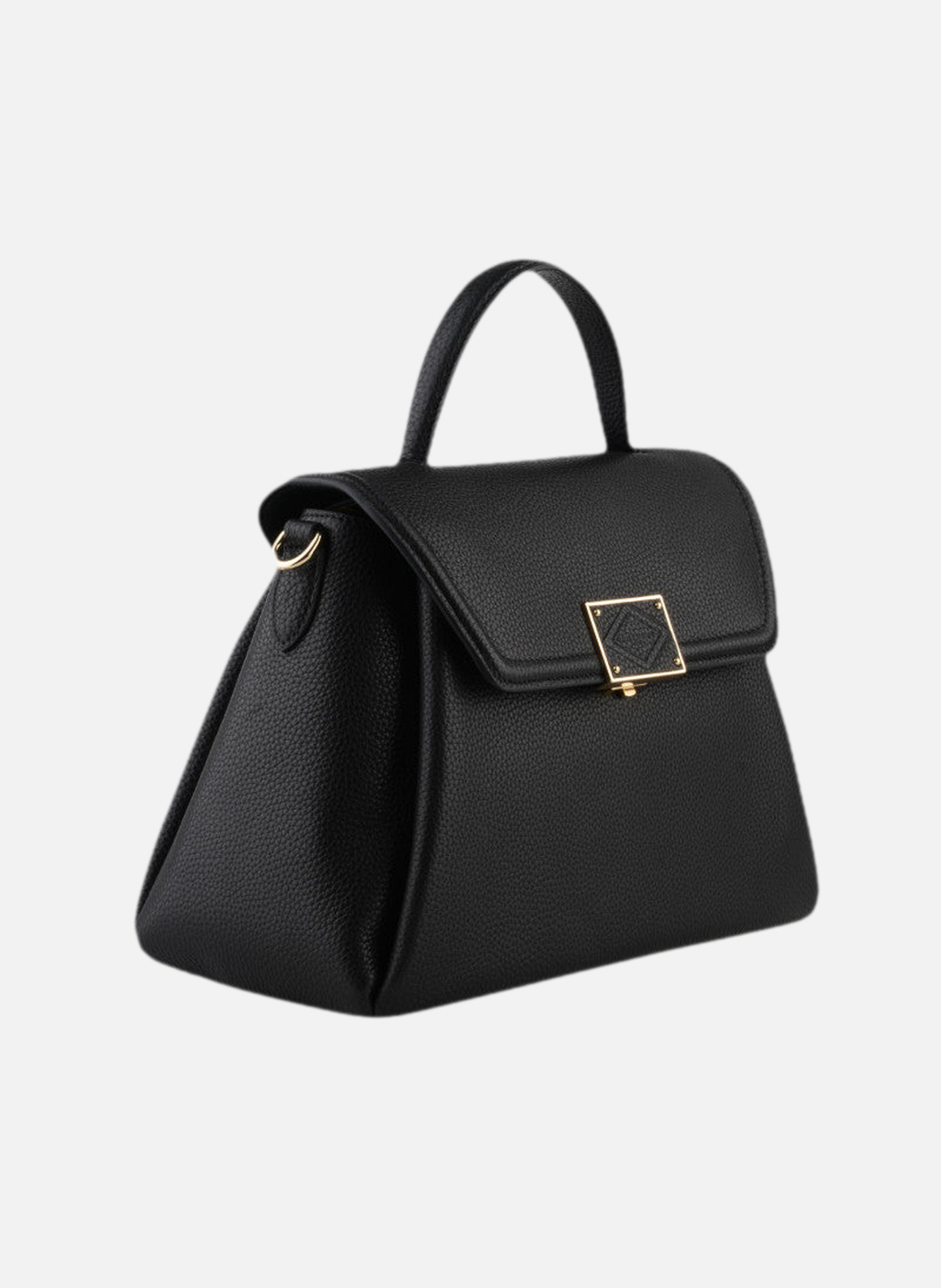 Carat | sac à main gm en cuir de vachette POURCHET Noir