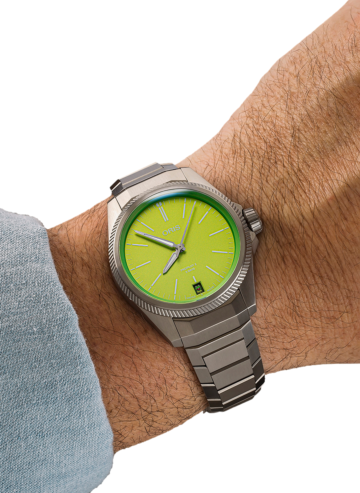 Montre automatique Oris ProPilot X Kermit en titane ORIS Vert