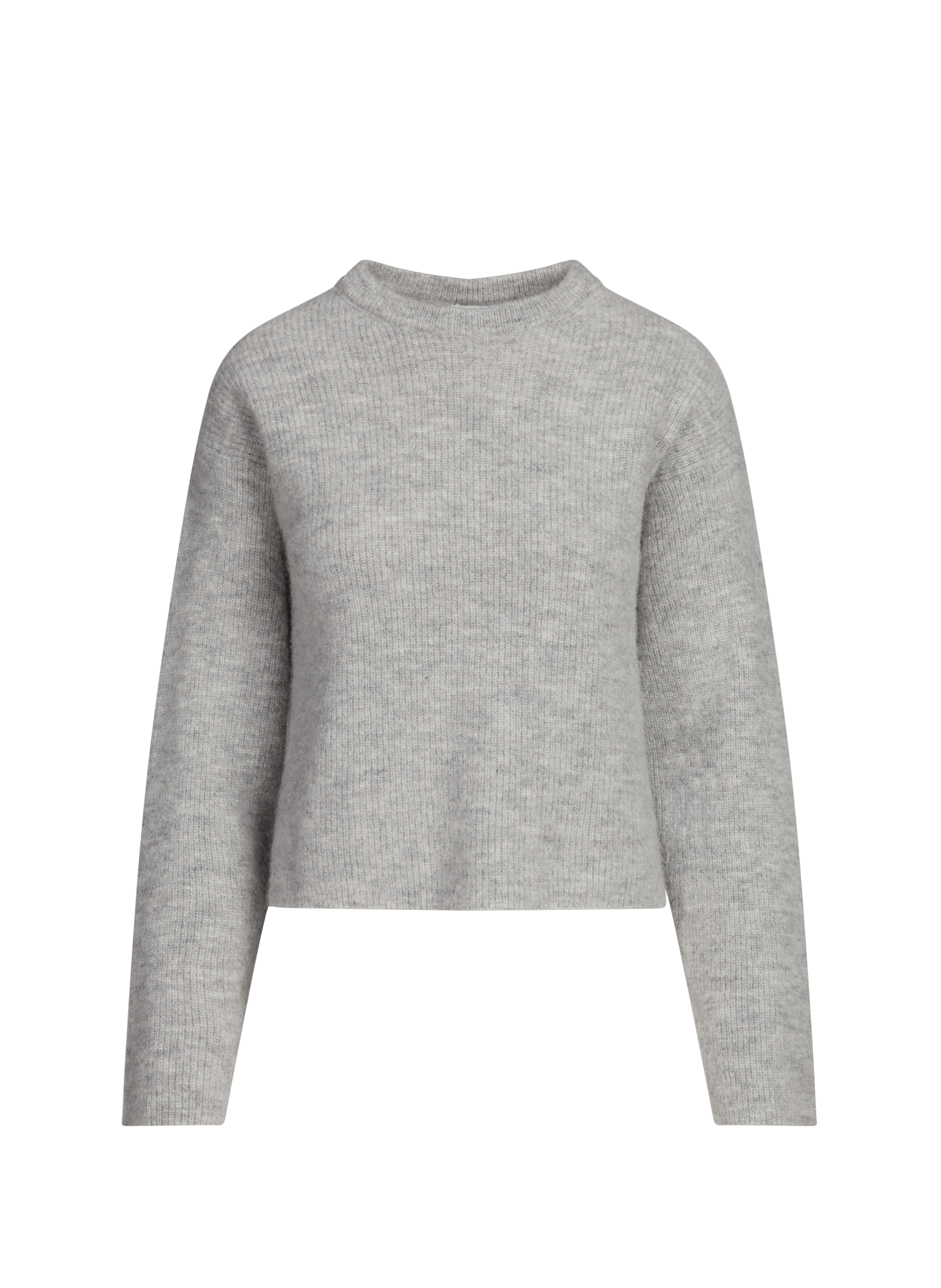 Rundhalsausschnitt-Pullover aus Alpaka-Mischgewebe SAISON 1865 Grau