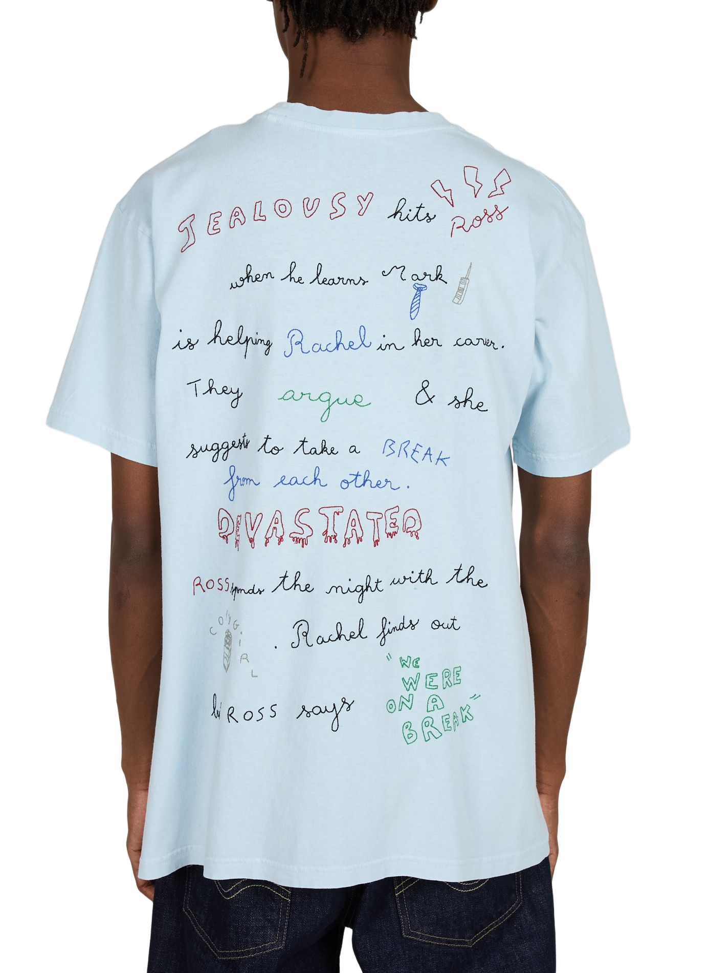 Straight cotton t-shirt MAISON LABICHE Blue