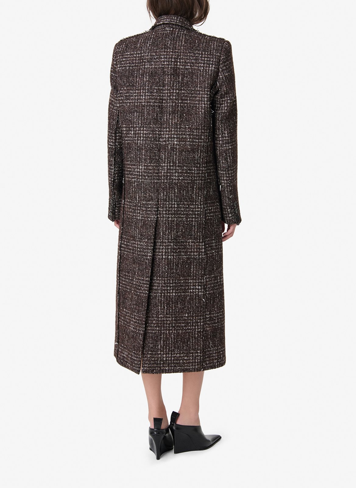 Manteau droit long imprimé iglia IRO Marron