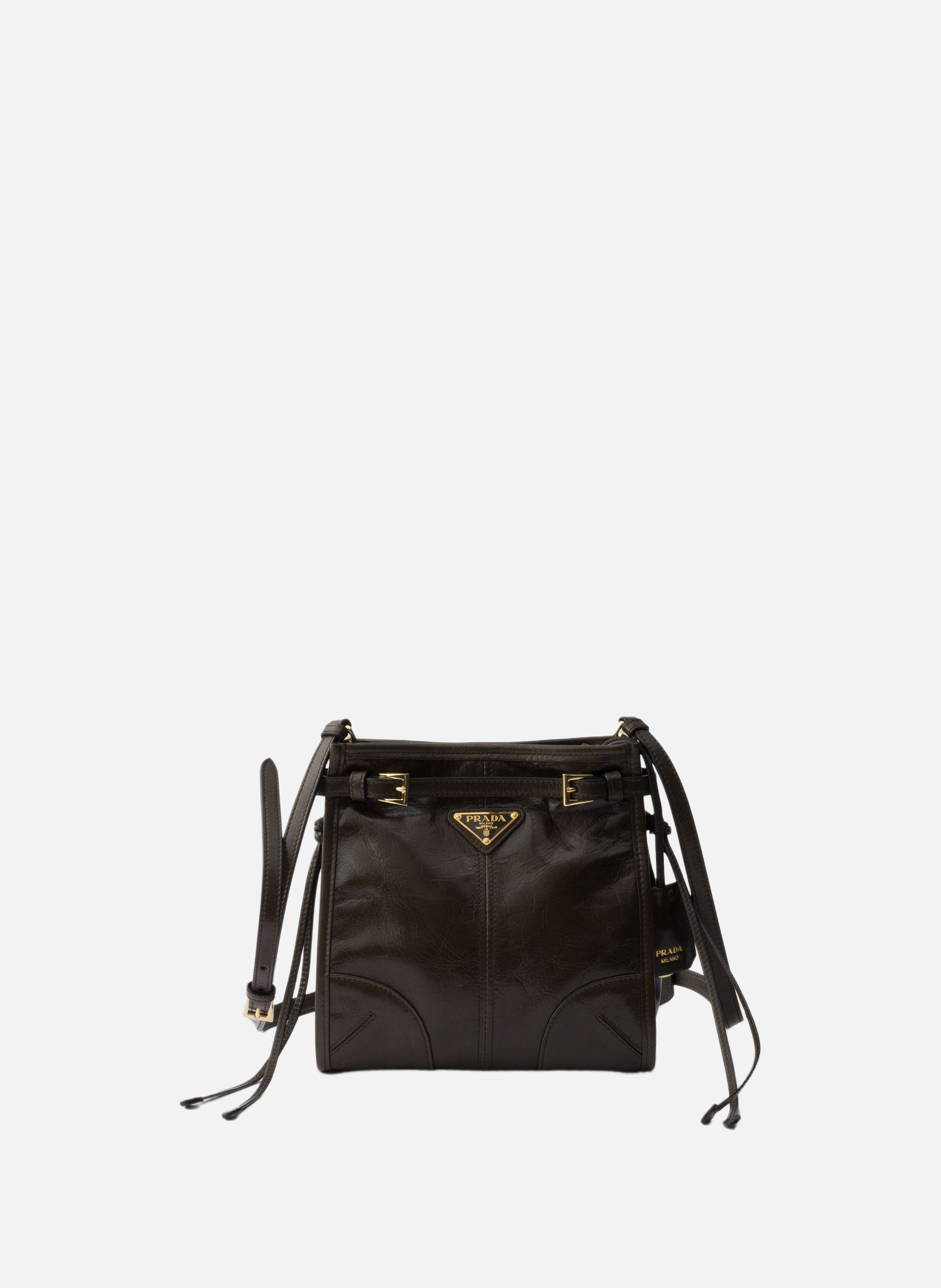 Mini sac porté épaule prada bonnie en cuir PRADA Vert