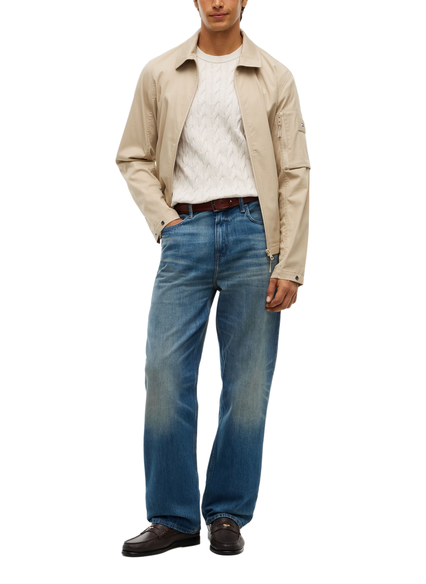 Gerade geschnittene blaue Jeans aus Baumwolle TOMMY HILFIGER Blau