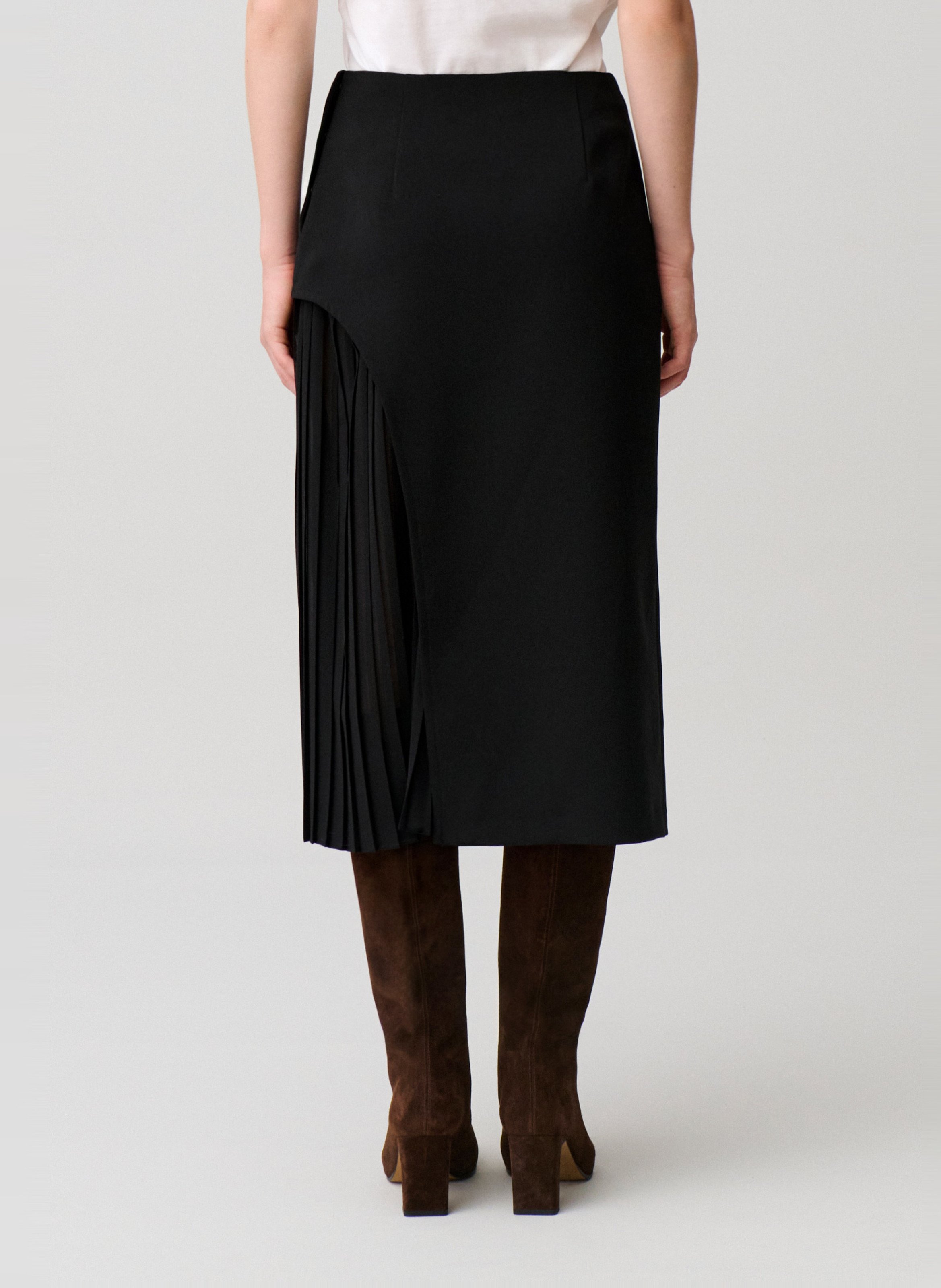 Jupe midi plissée simona CLAUDIE PIERLOT Noir