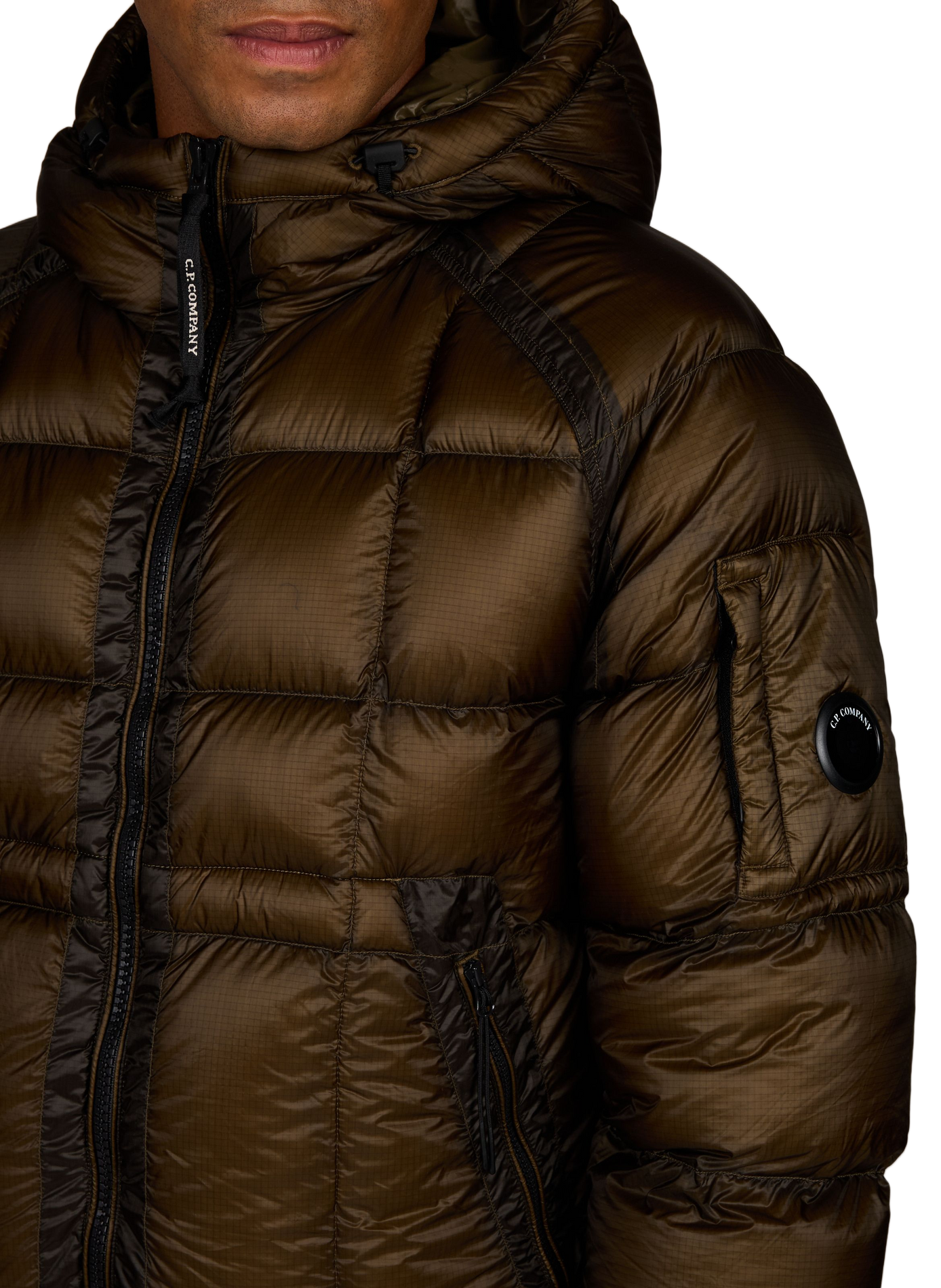 Doudoune matelassée à capuche CP COMPANY Kaki
