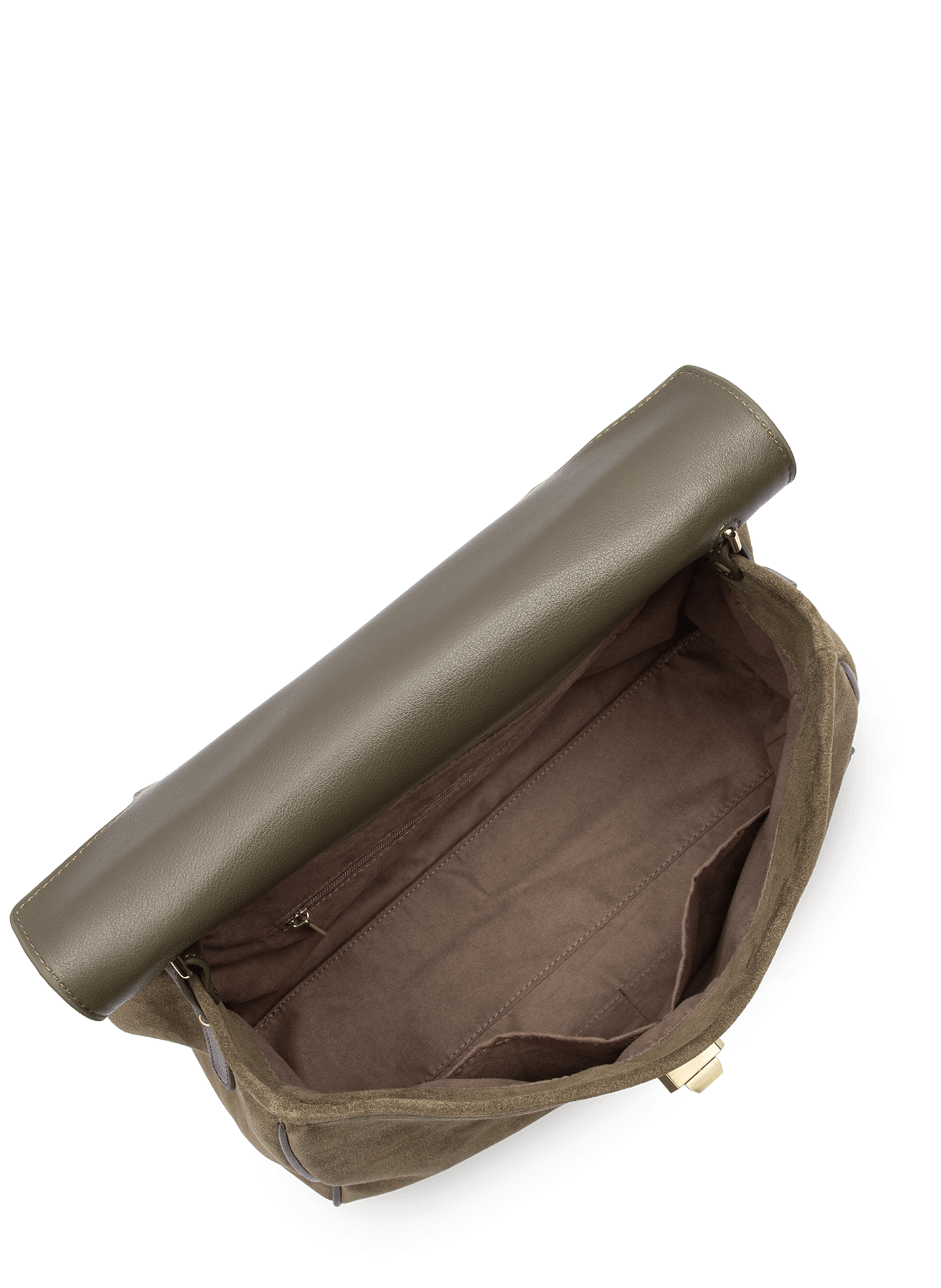 Grand sac cabas épaule - suède grace LANCASTER Kaki