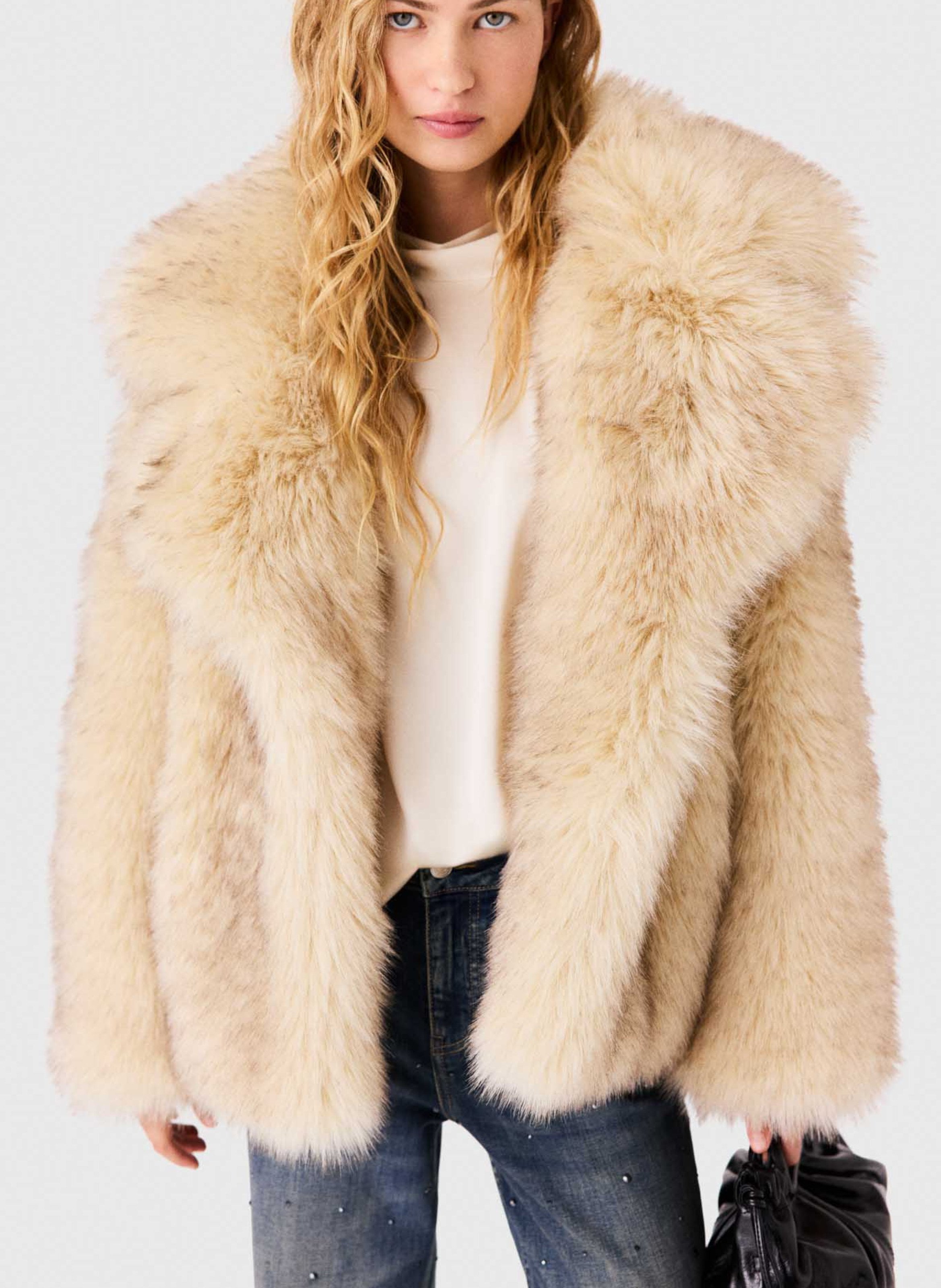 Manteau court oversize MAJE Beige