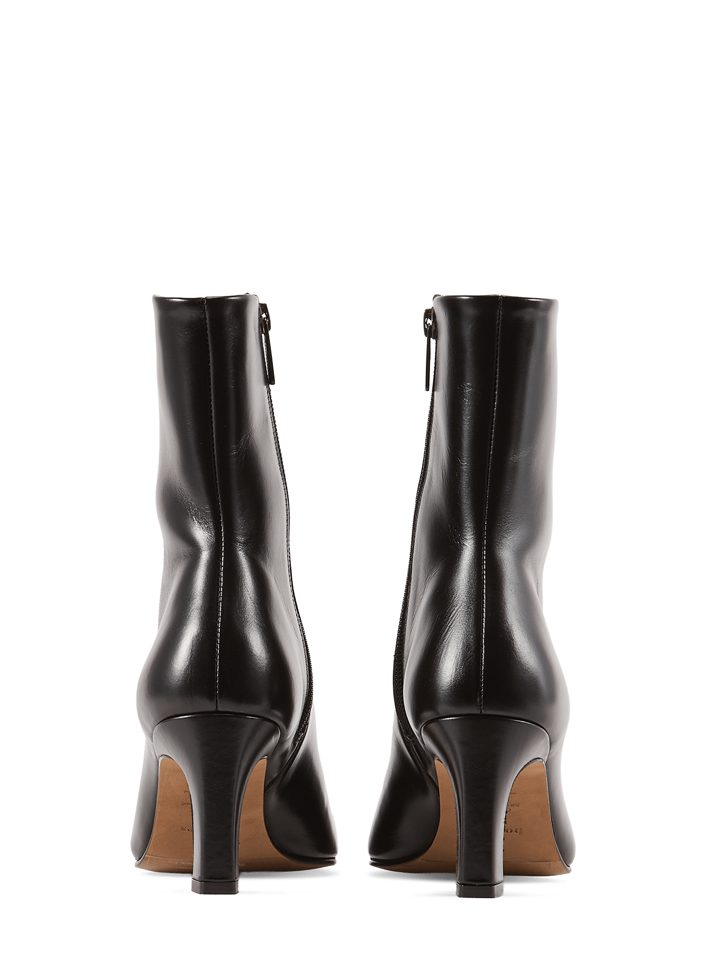 Emilie leather heeled ankle boots BOBBIES Brown