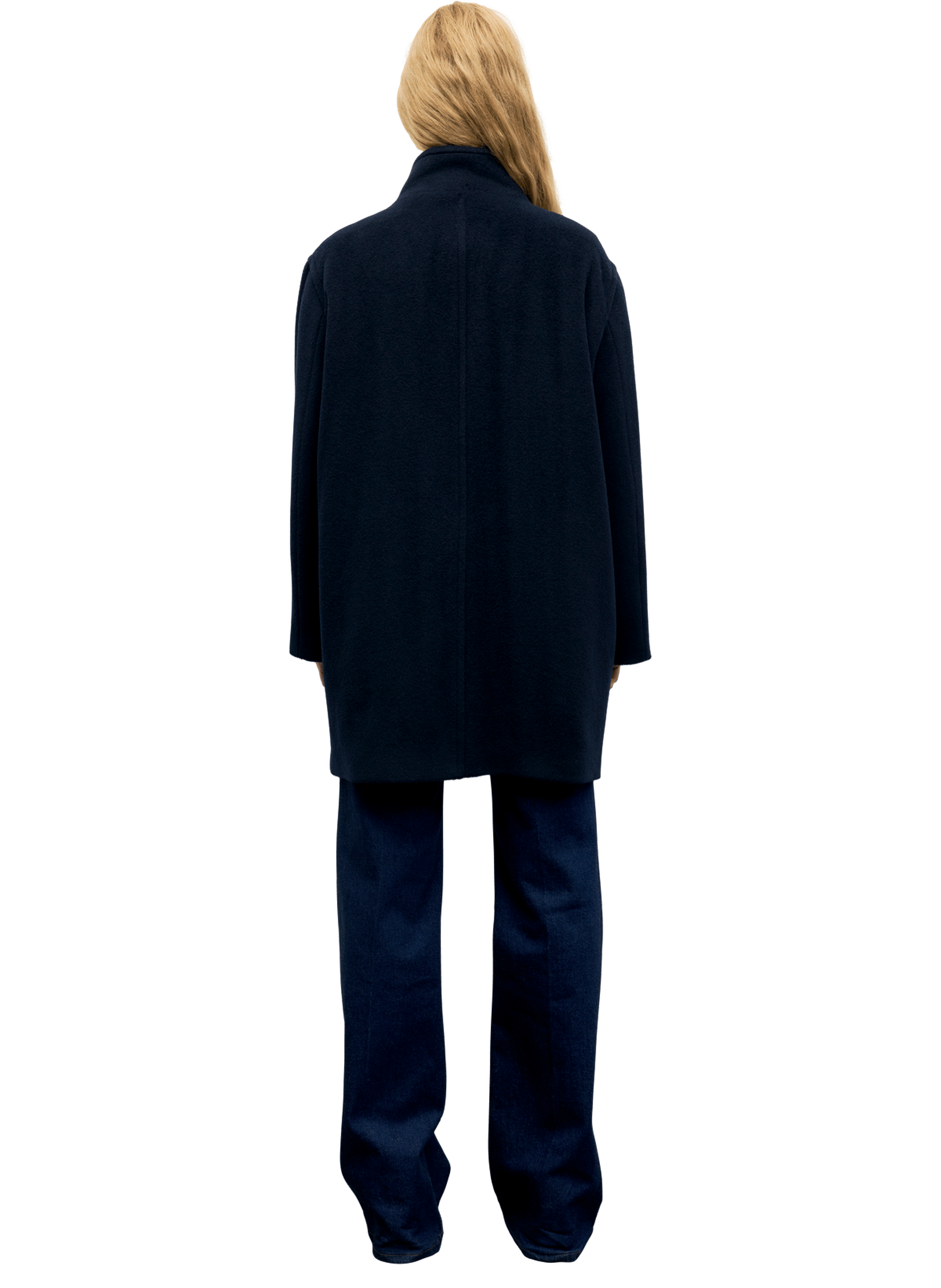 Manteau droit en laine vierge - aira GERARD DAREL Bleu