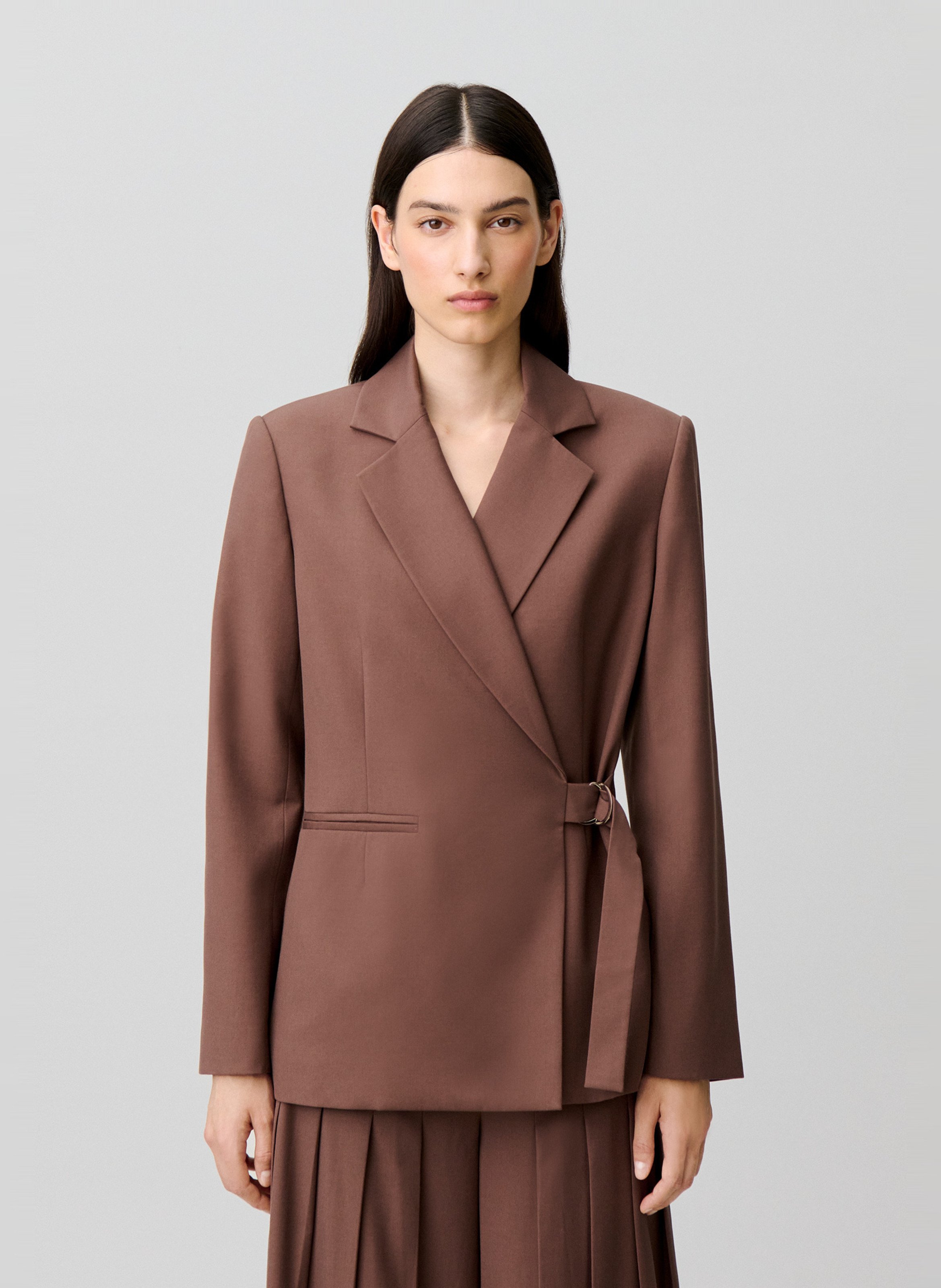 Veste de blazer cintrée CLAUDIE PIERLOT Marron