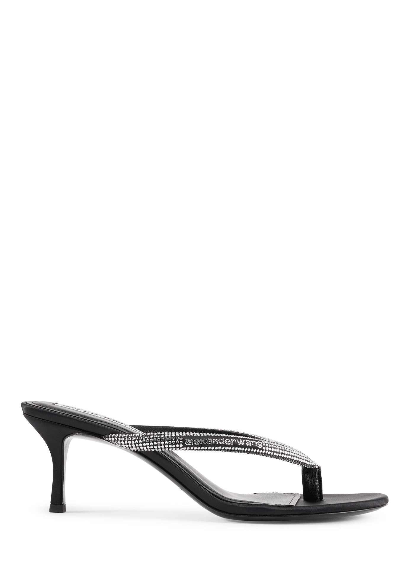Courtney leather and rhinestone heeled sandals ALEXANDER WANG Silver