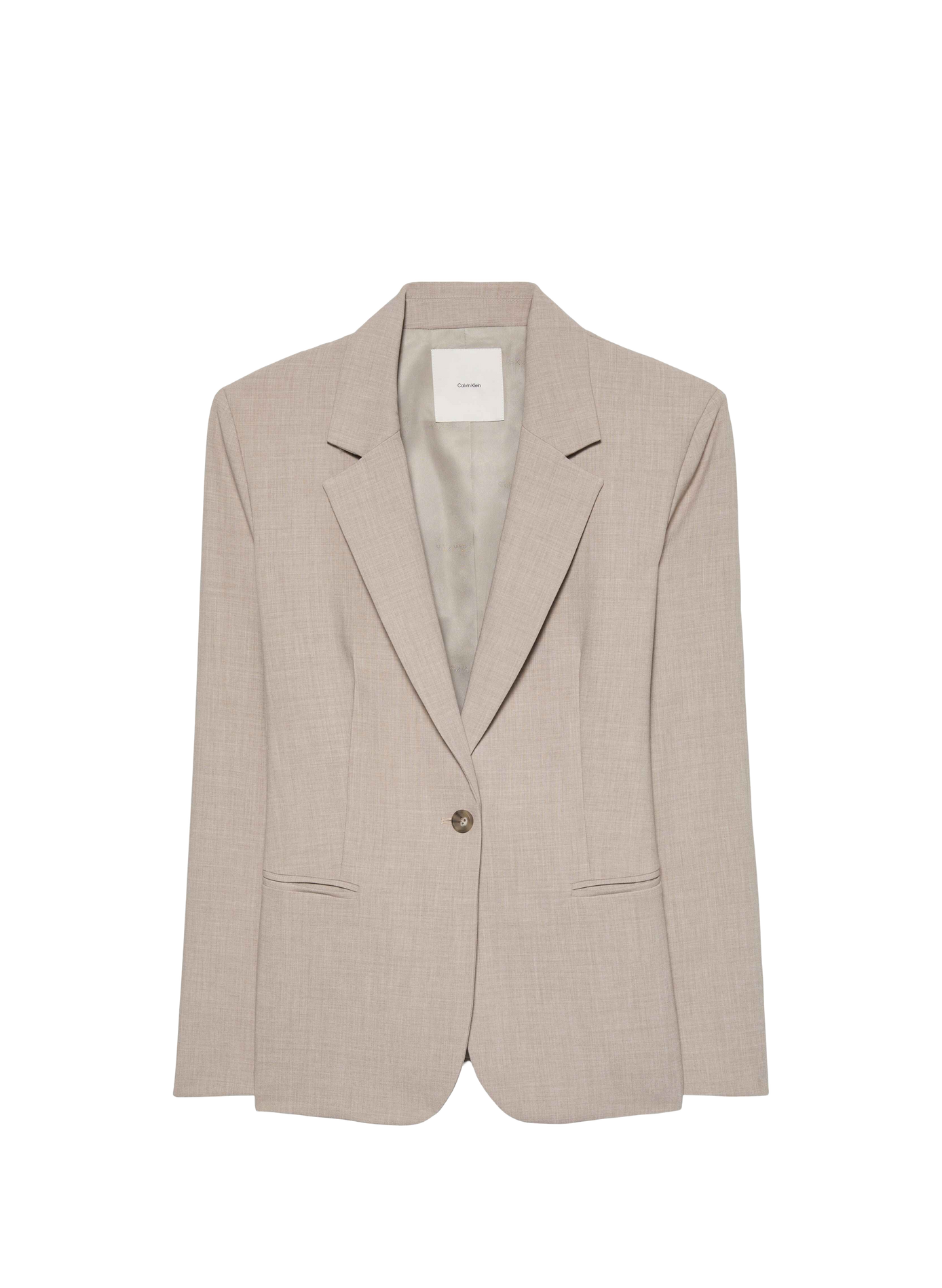 Gerader Blazer mit Reverskragen CALVIN KLEIN Beige