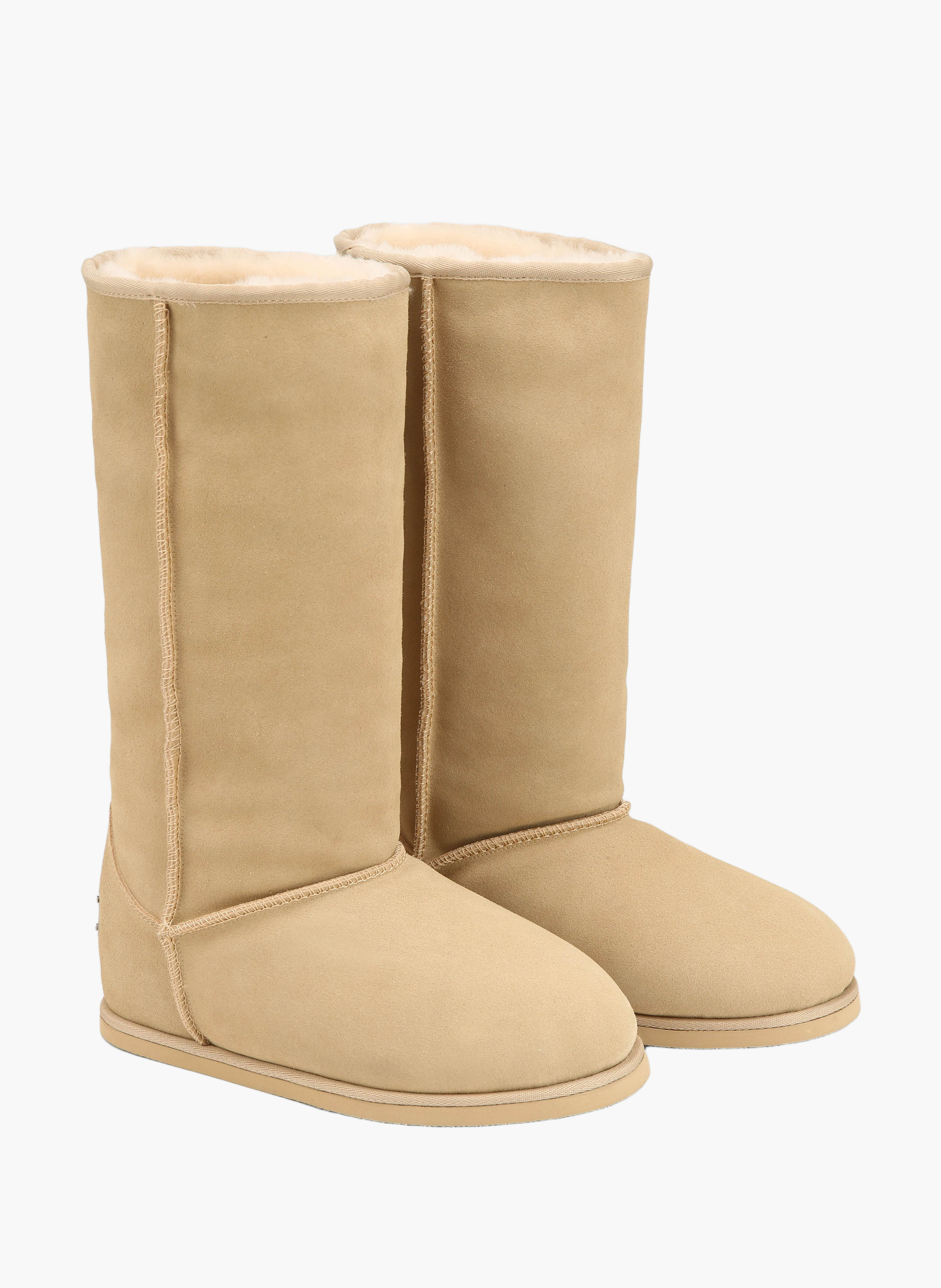 Hollywood enkellaarsjes van suède NAKED WOLFE Beige