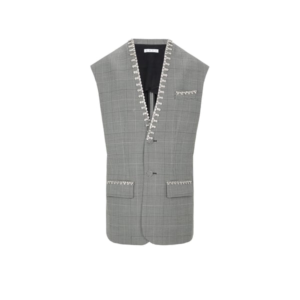 Veste sans manche à carreaux