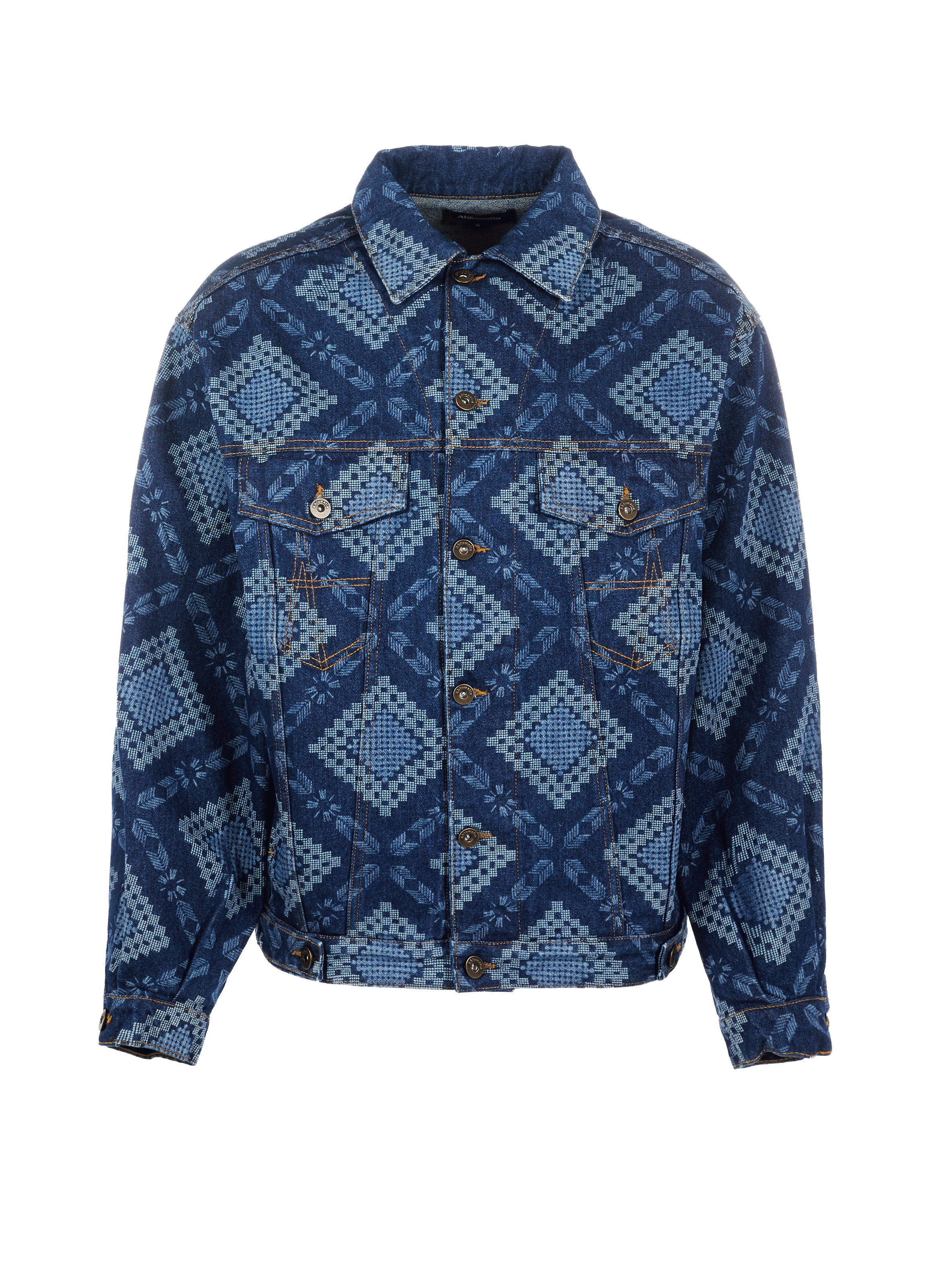 Veste denim à motif