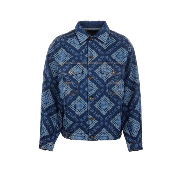 Veste denim à motif