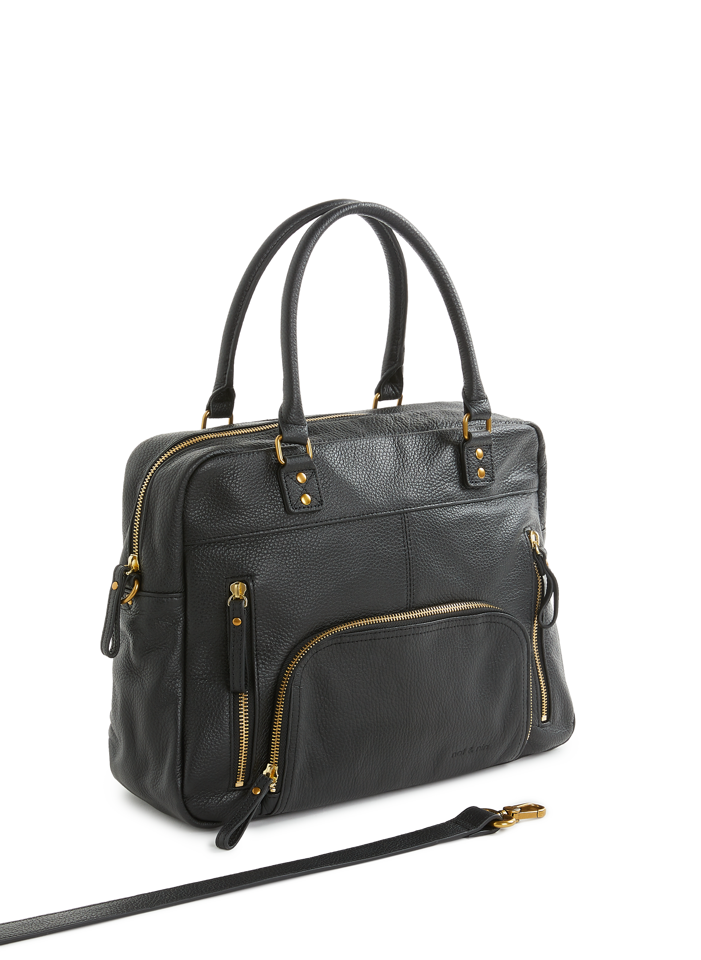 Sac à main Macy en cuir NAT &amp; NIN Noir