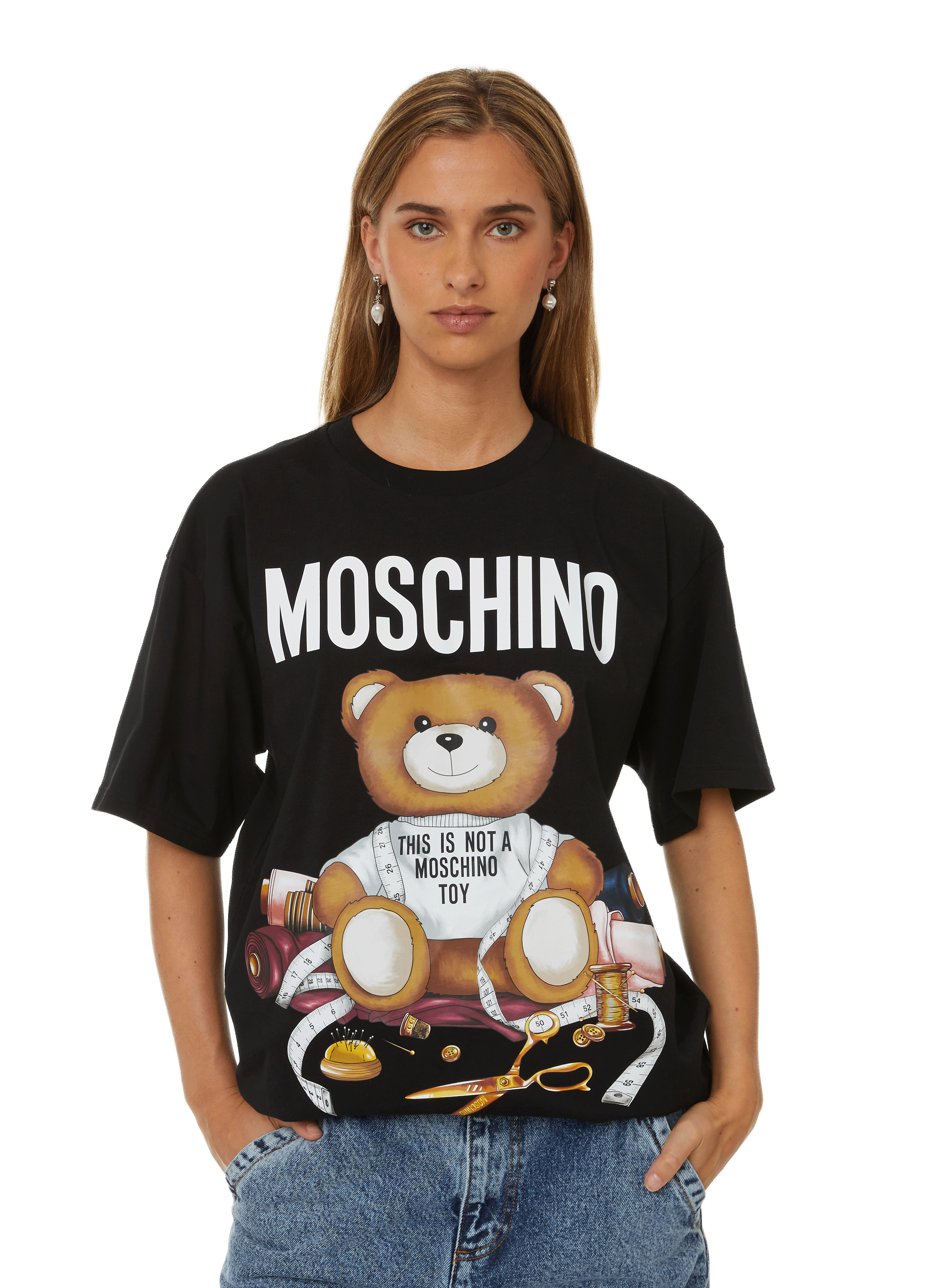MOSCHINO Cotton T-shirt Black