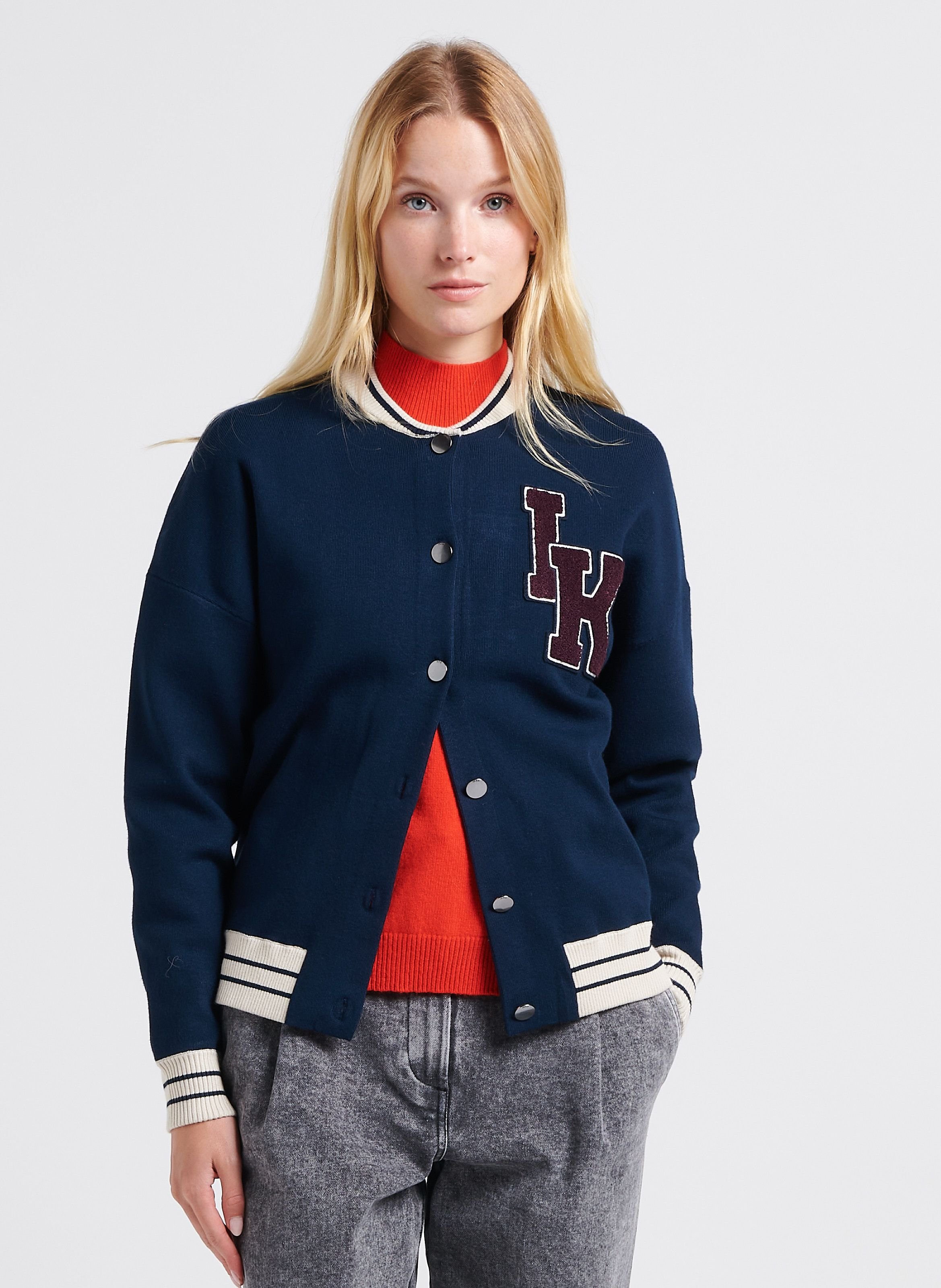 Cardigan col rond tricot