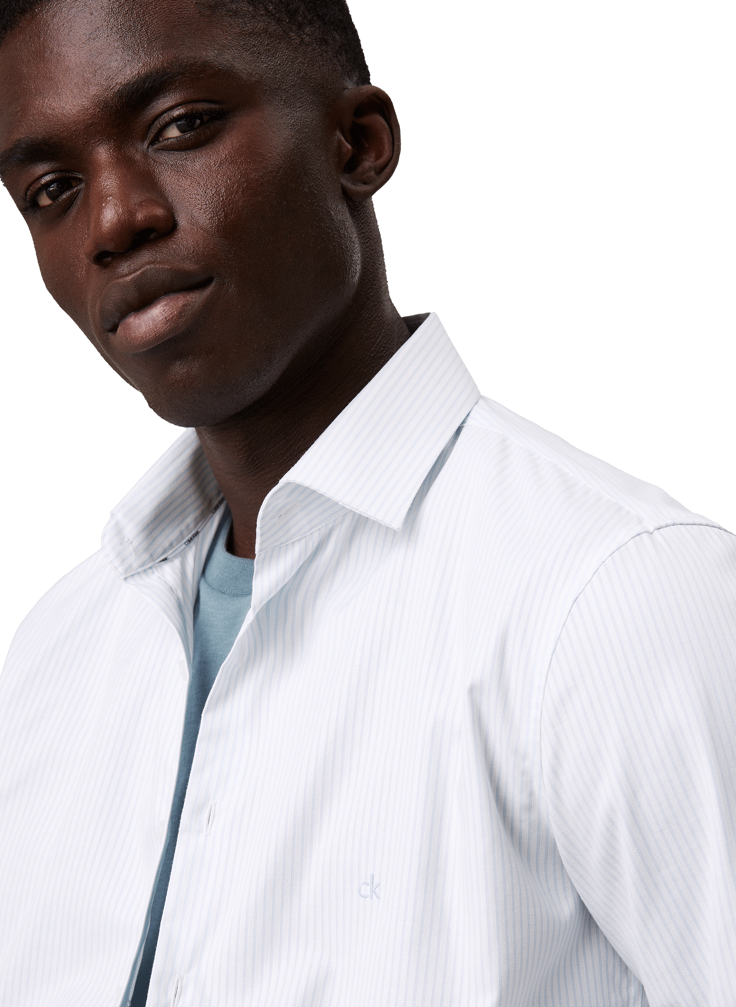 Chemise rayé en coton  CALVIN KLEIN Bleu