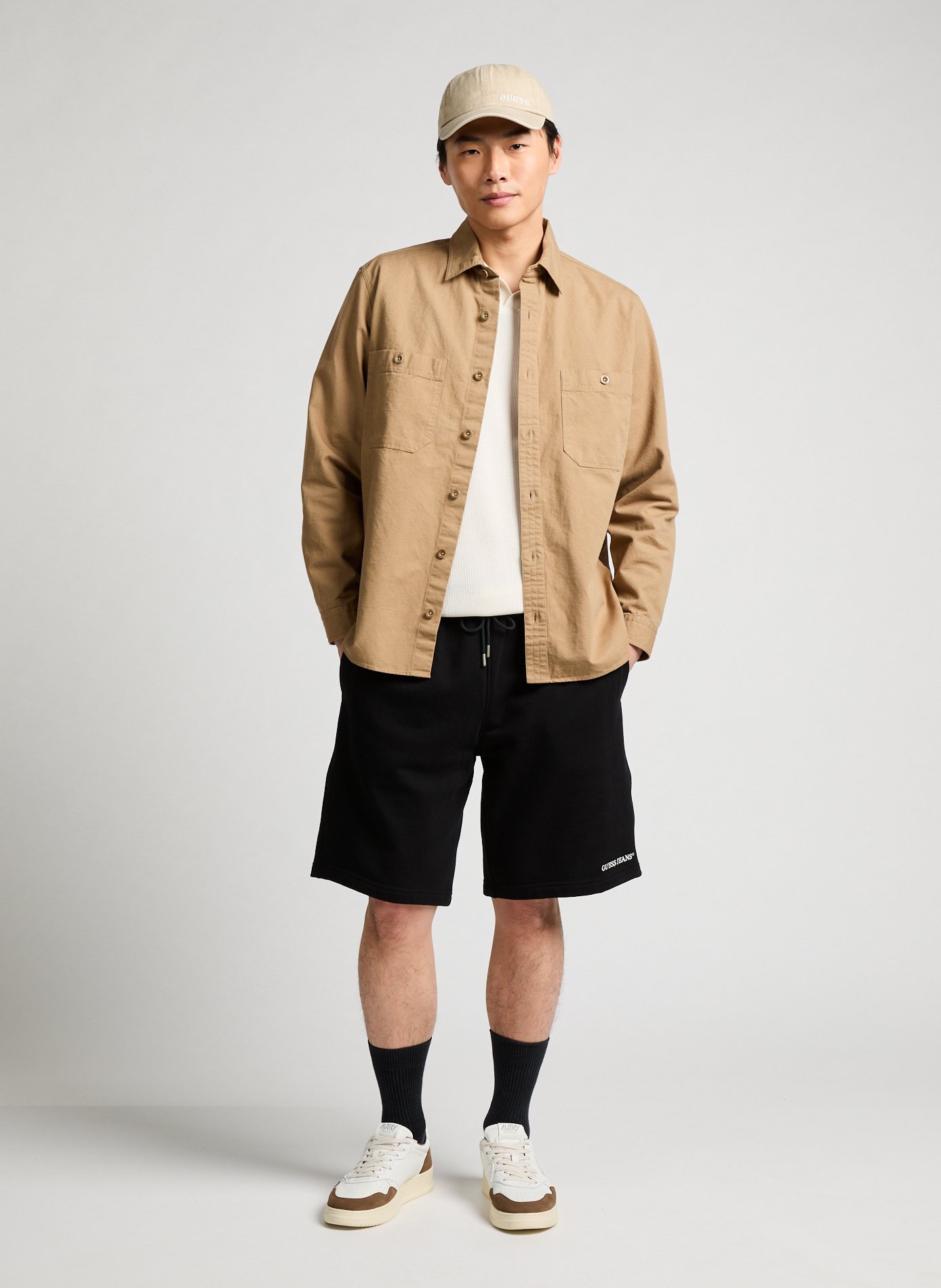 Chemise en coton et lin AIGLE Beige