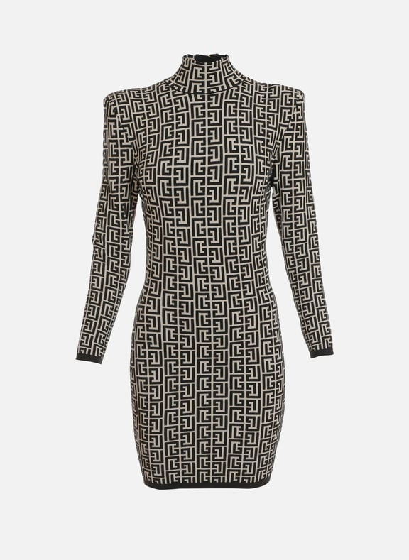 Robe courte en maille Noir by BALMAIN BALMAIN Robe courte en maille Noir