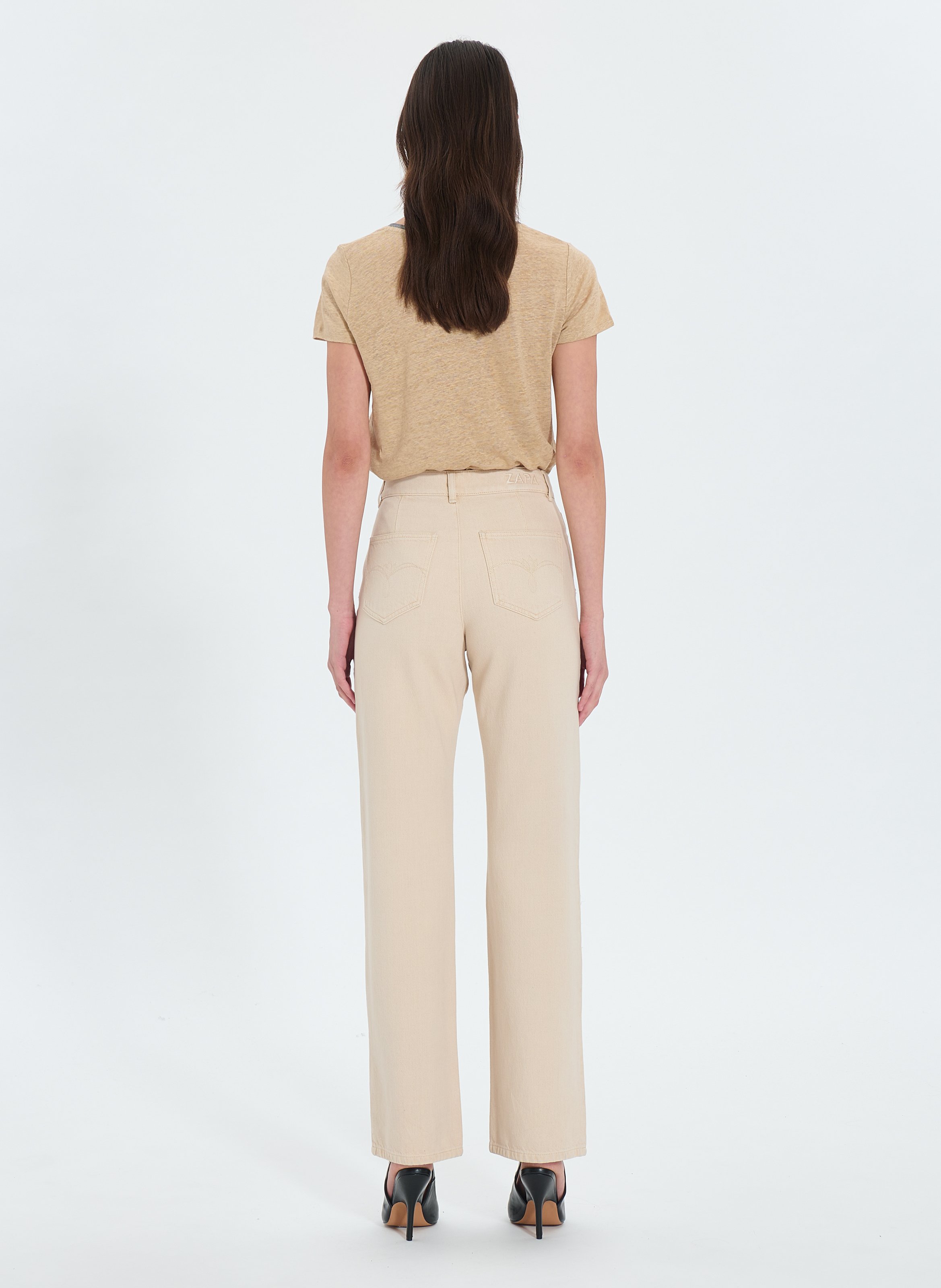 Jeans  pamcrop ZAPA Beige