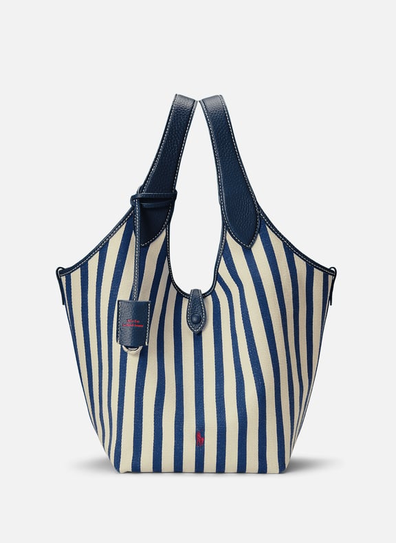 Striped tote bag Blue by POLO RALPH LAUREN POLO RALPH LAUREN Striped tote bag Blue