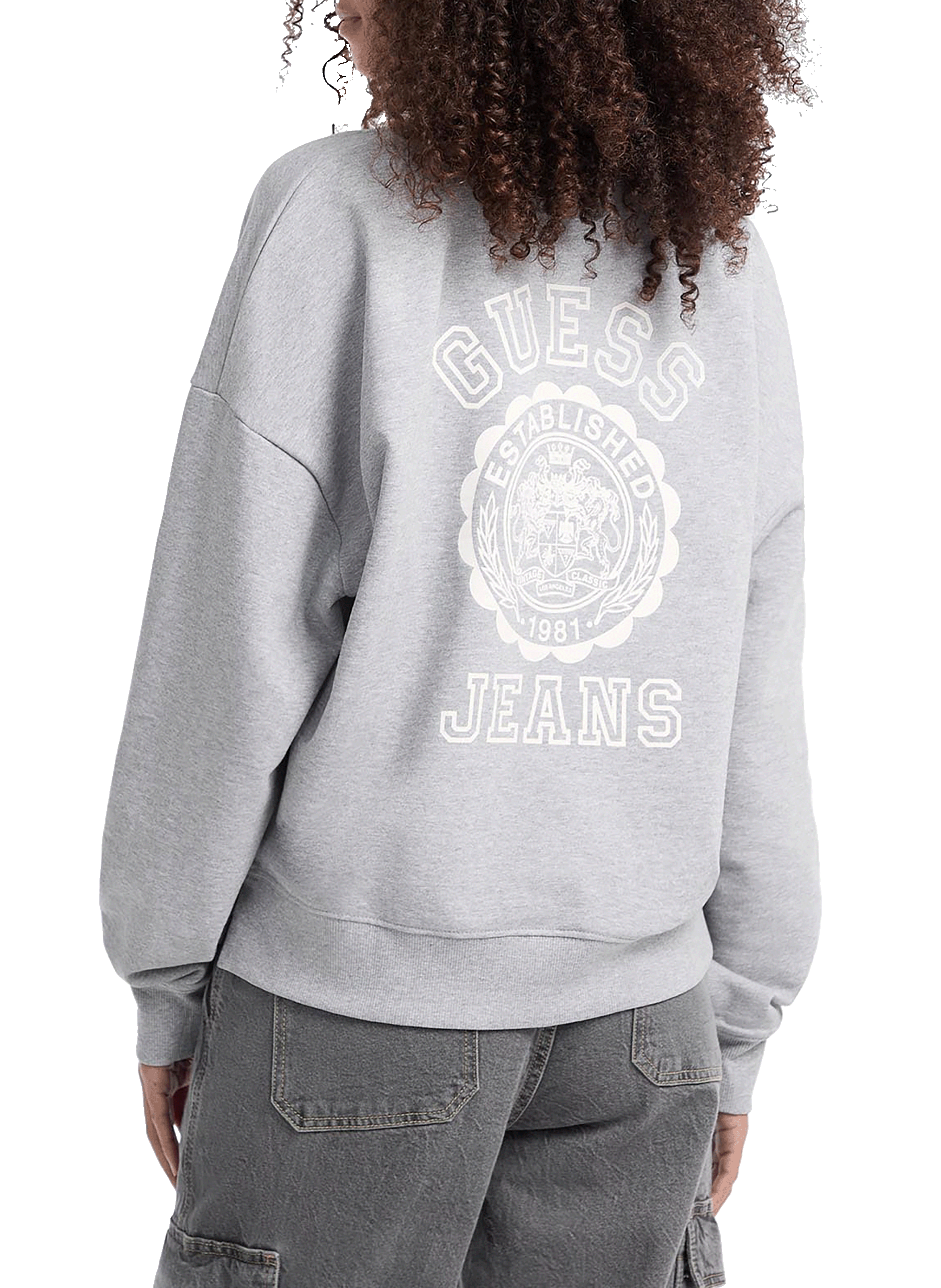Sweatshirt en coton GUESS Gris