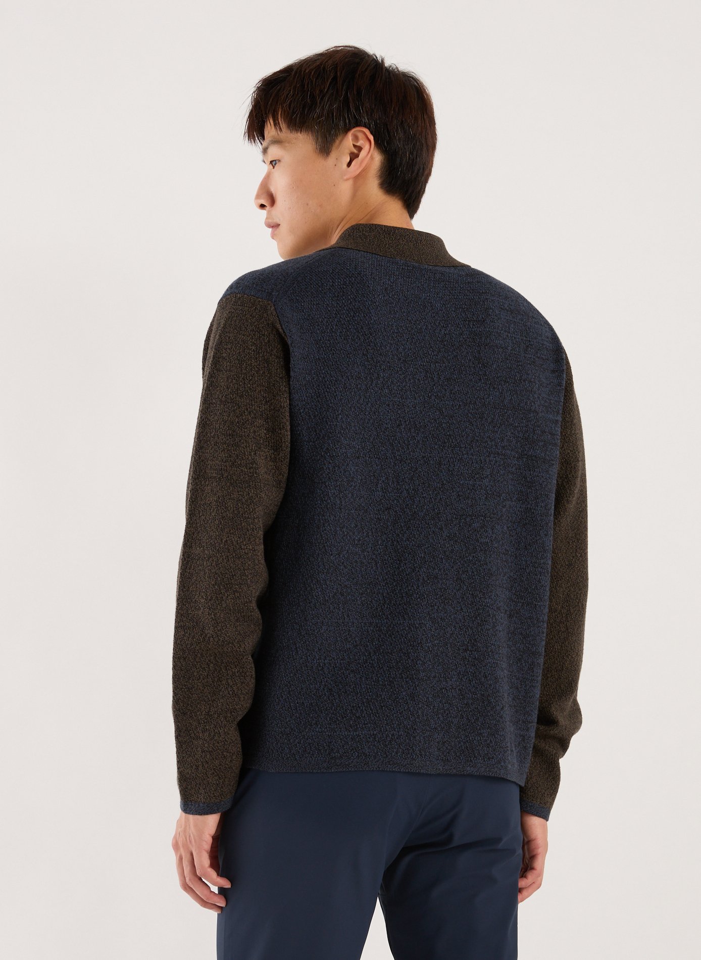 Pull boutonné coton et laine PAUL SMITH Vert
