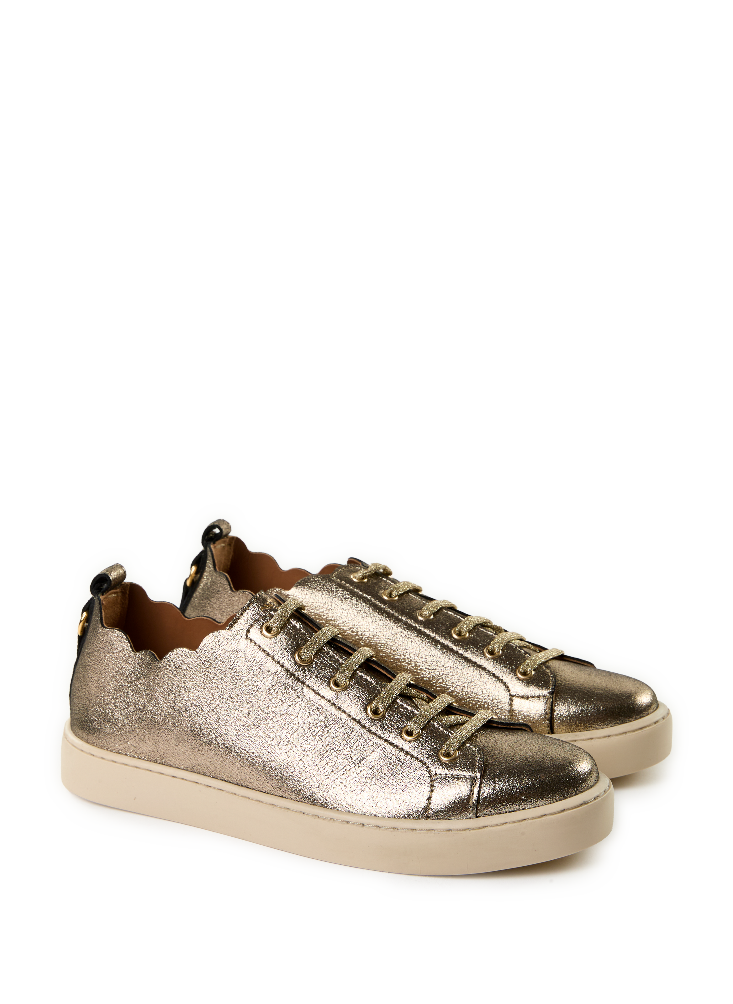 Baskets basses en cuir  MAISON TOUFET Doré