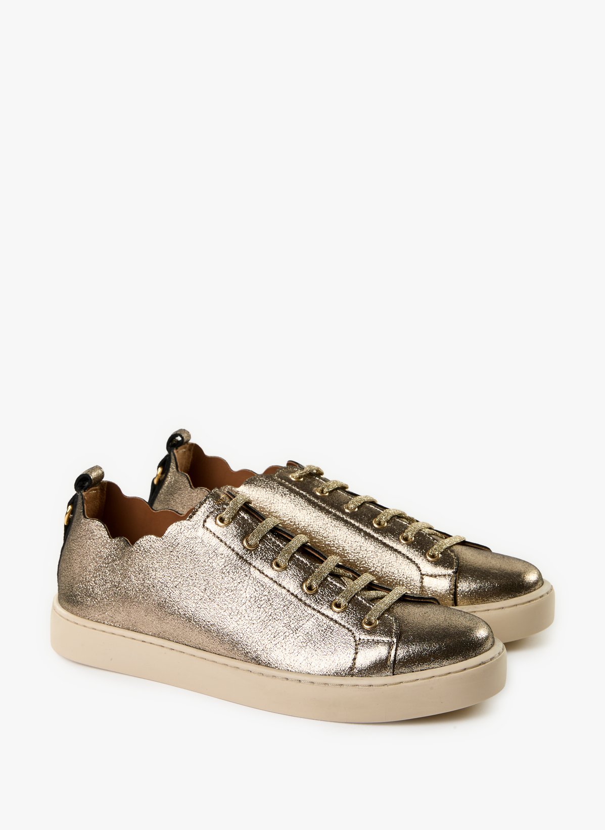 Baskets basses en cuir