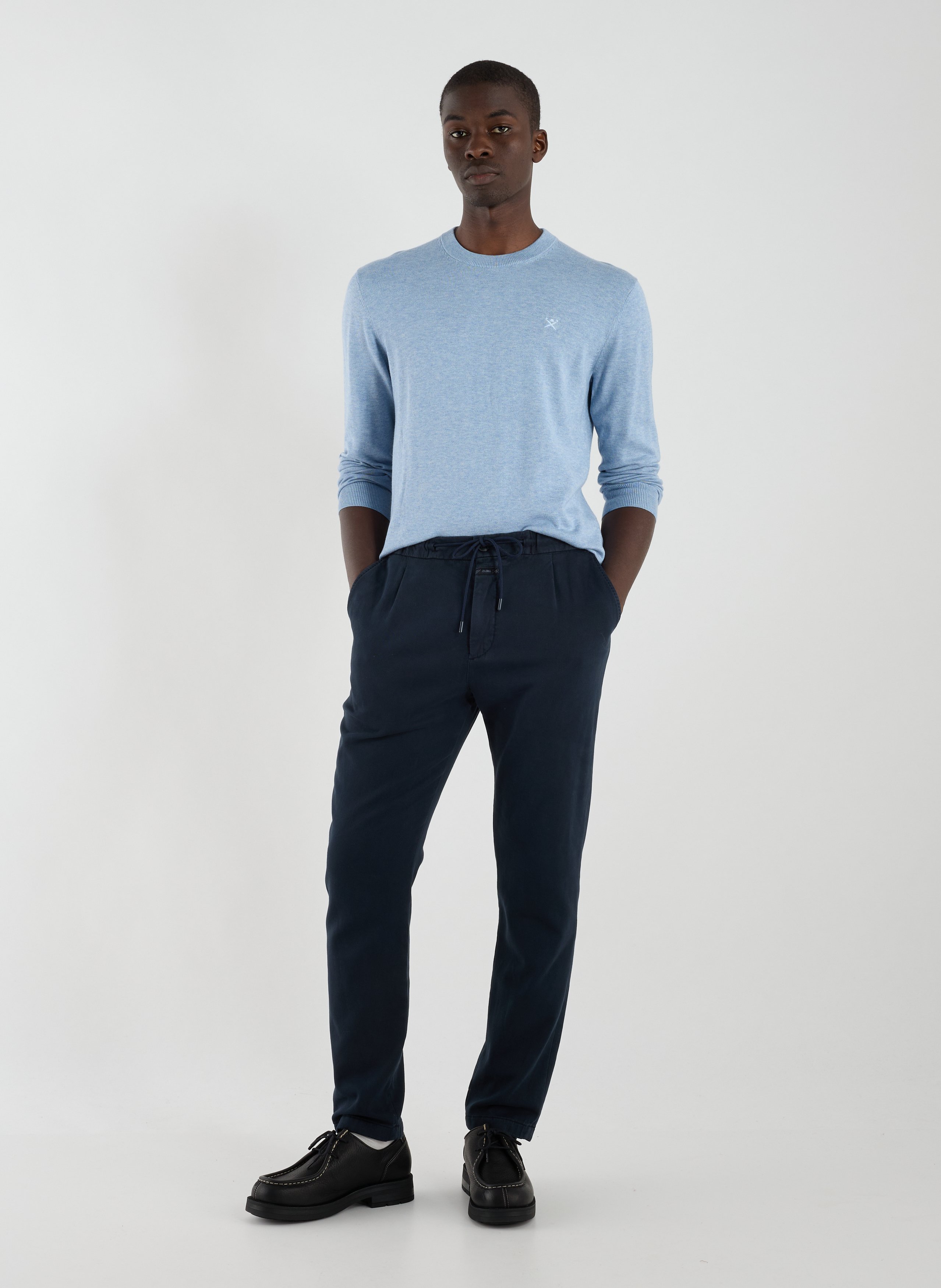 Cotton jumper HACKETT Blue