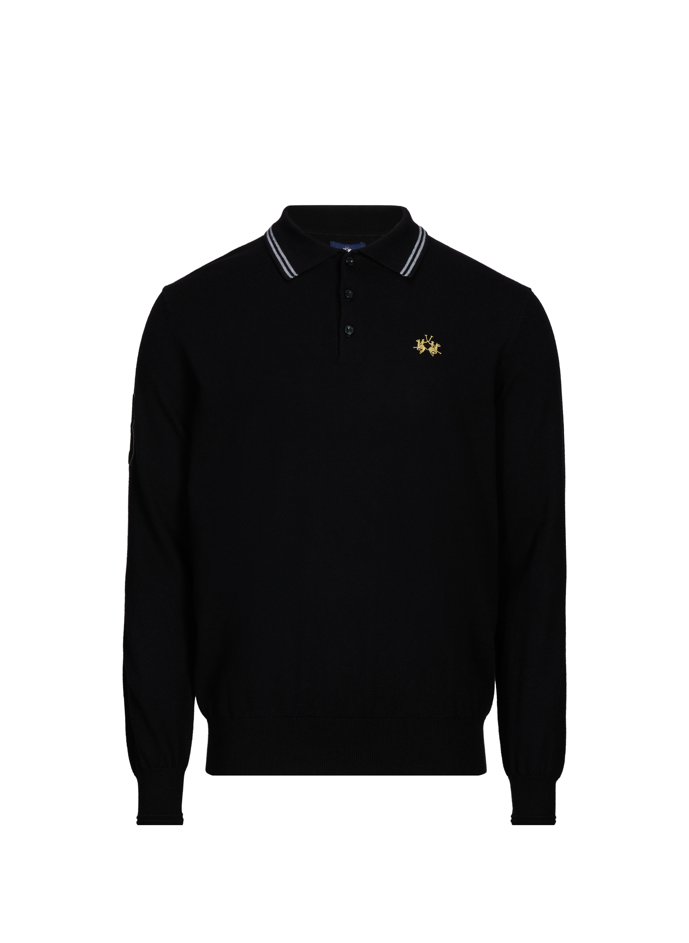 LA MARTINA Cotton and wool jumper Black