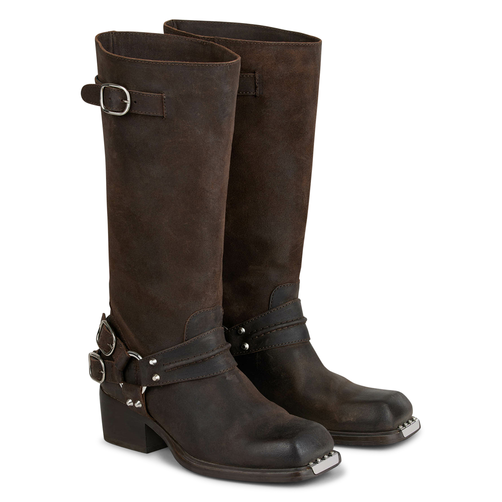 Bottes en cuir SANDRO Marron