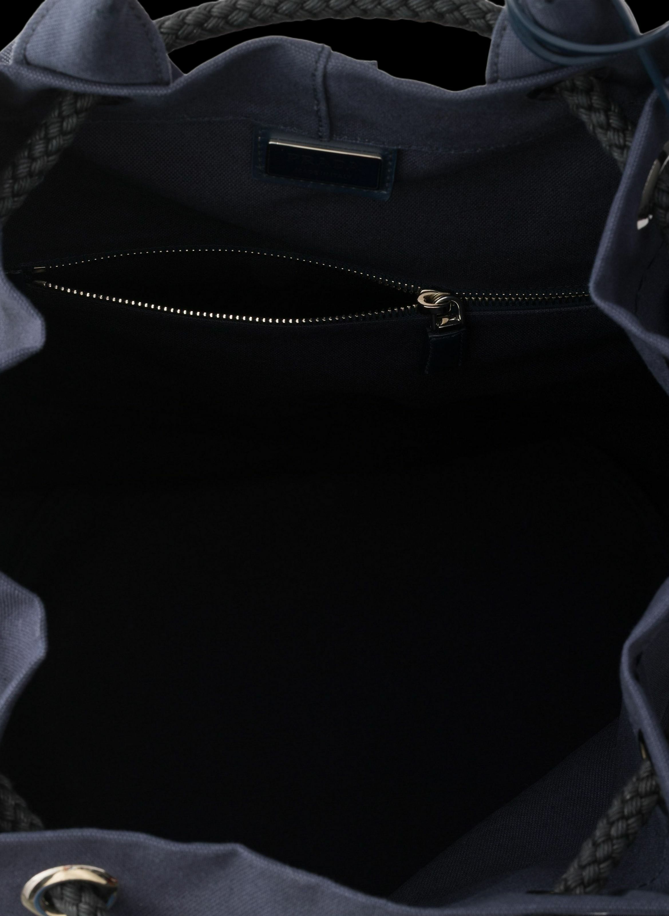 Sac de sport en toile avec cordon de serrage PRADA Bleu