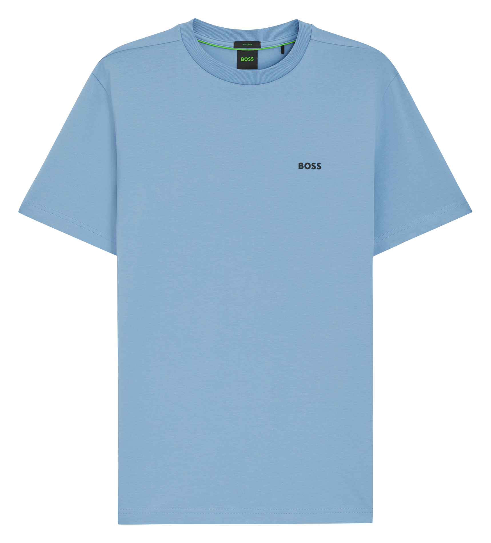 Tee-shirt col rond en coton mélangé BOSS Bleu