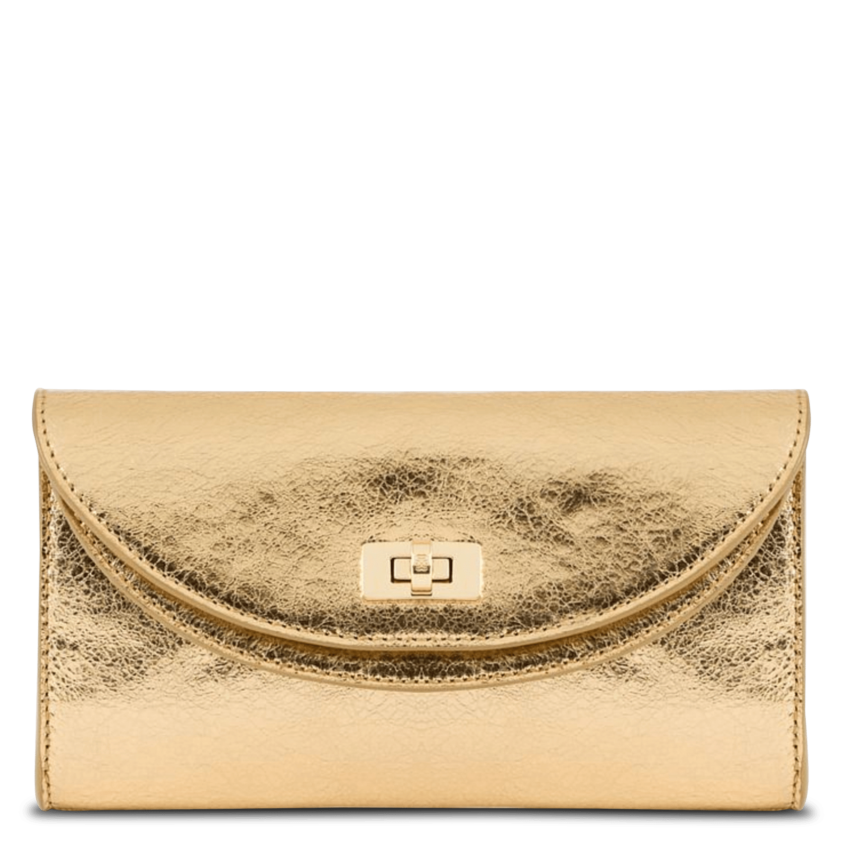 Sac bandoulière en cuir brillant SANDRO Doré