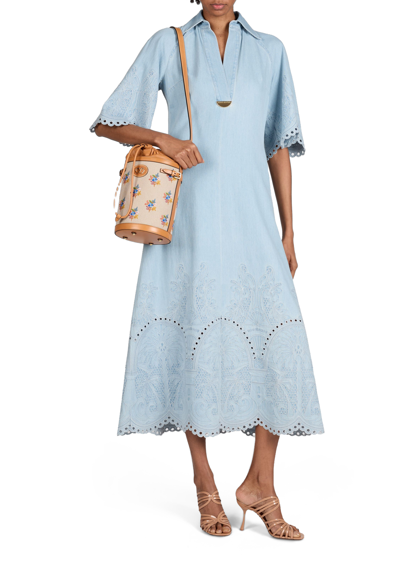 Robe denim en coton ZIMMERMANN Bleu