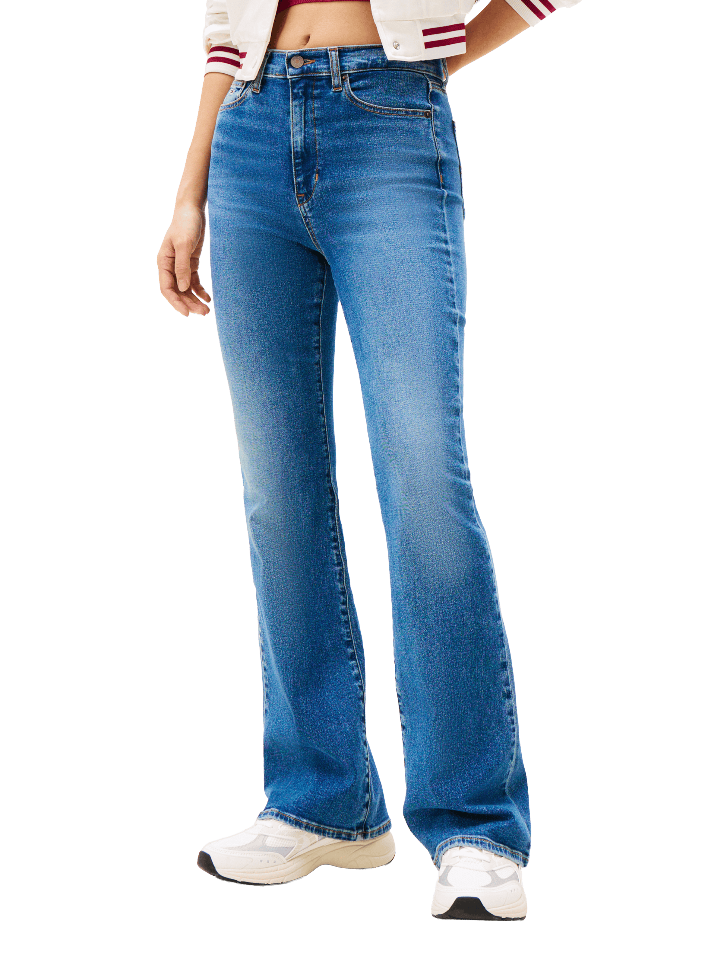 Jean bootcut en coton mélangé TOMMY HILFIGER Bleu