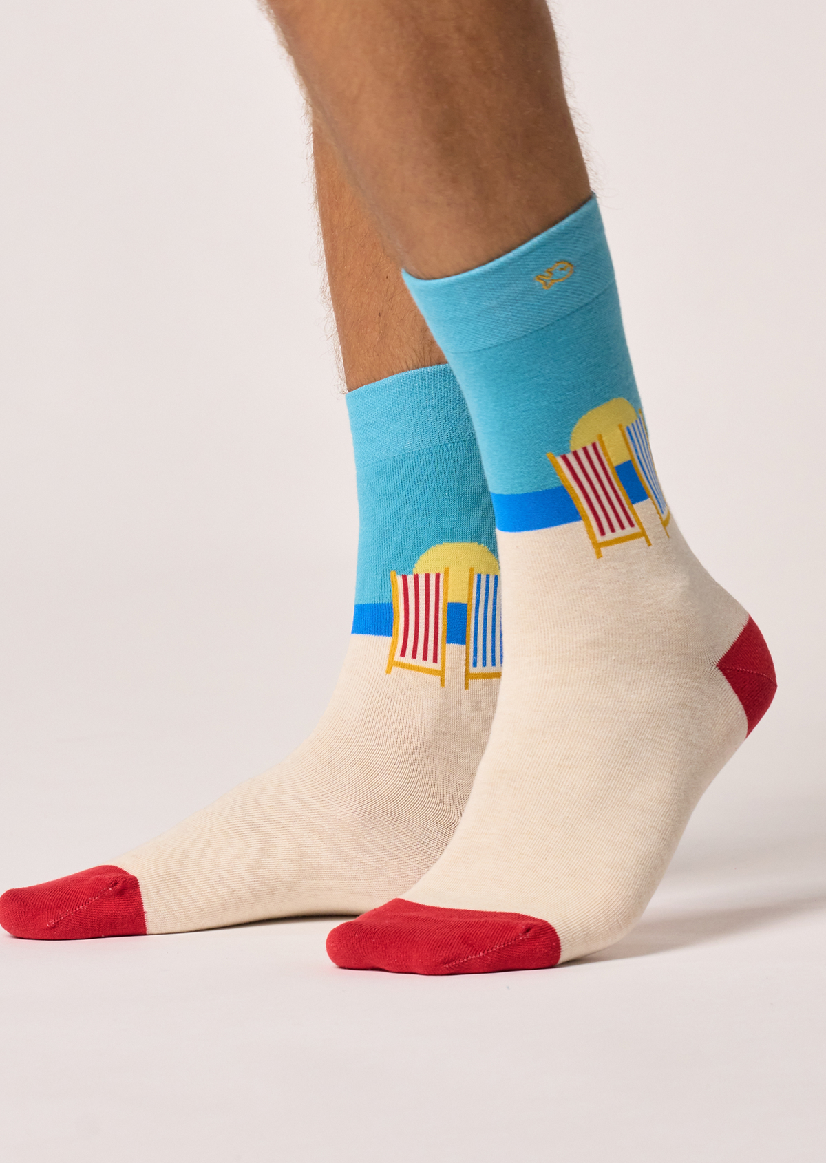 Chaussettes en coton peigné à motifs BILLYBELT Blanc