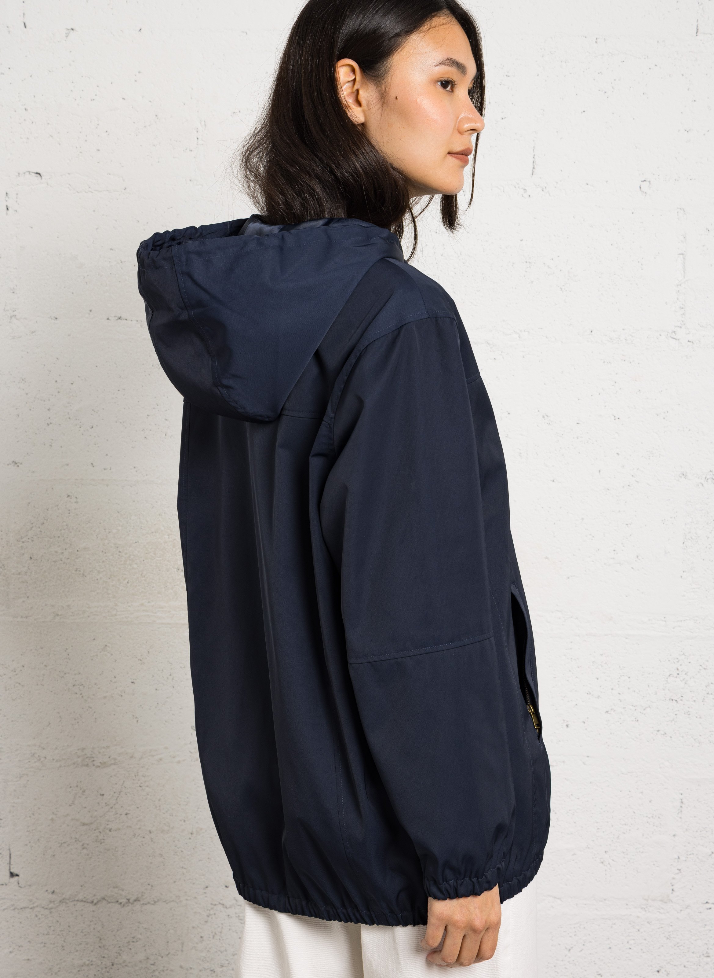 Parka droite col rond à capuche farah MAISON 123 Bleu