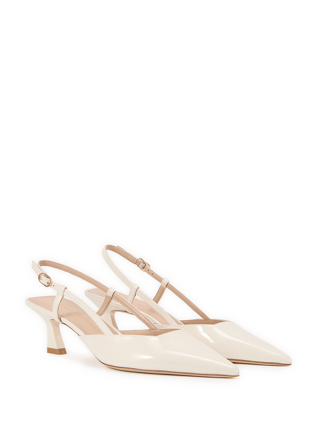 Slingback Vinnie 50 in patent leather Beige