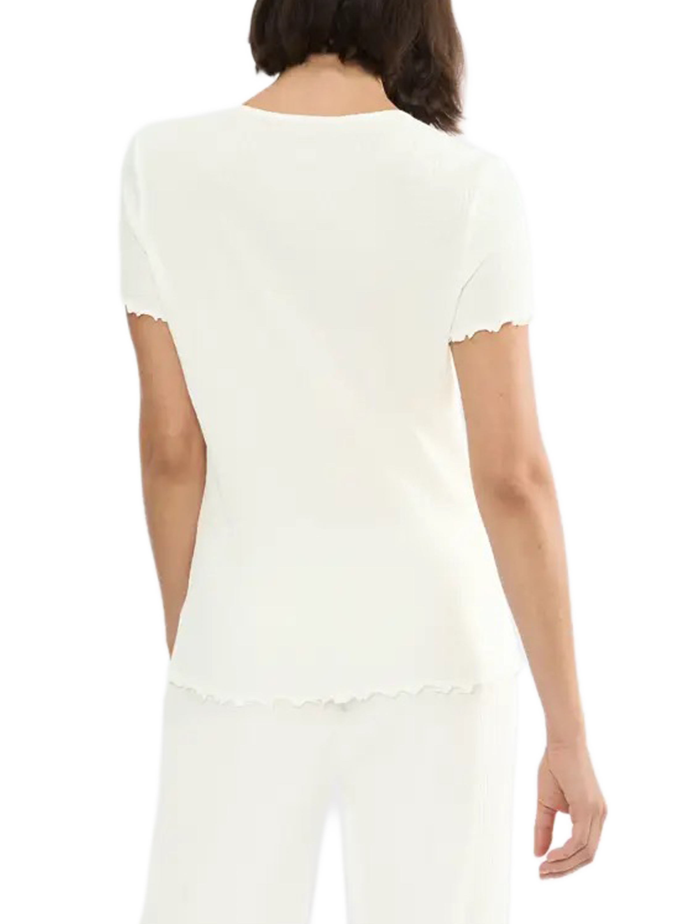 T-shirt côtelé Mix&Match en coton mélangé TRIUMPH Blanc