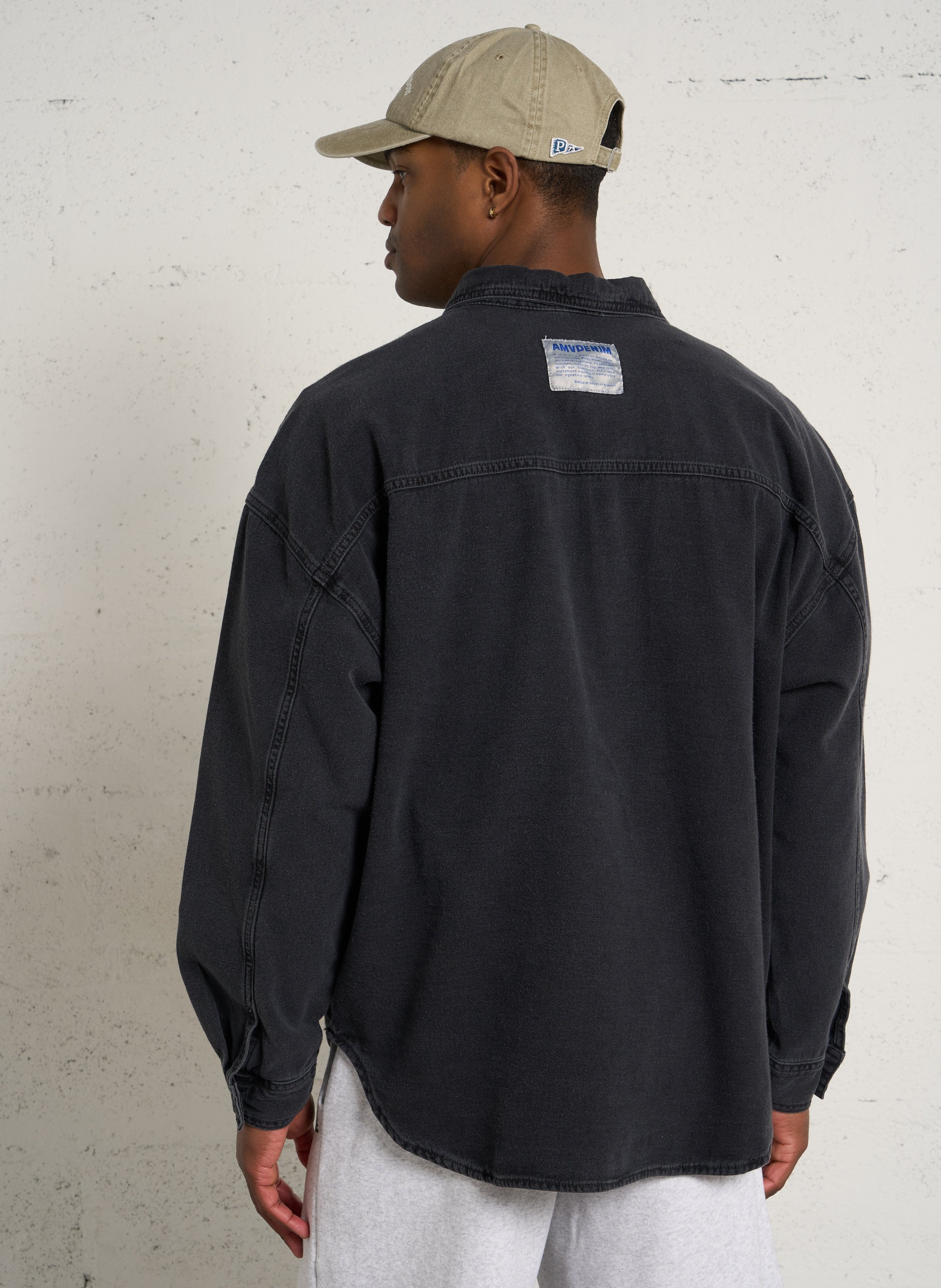 Chemise oversize en coton jazy AMERICAN VINTAGE Noir