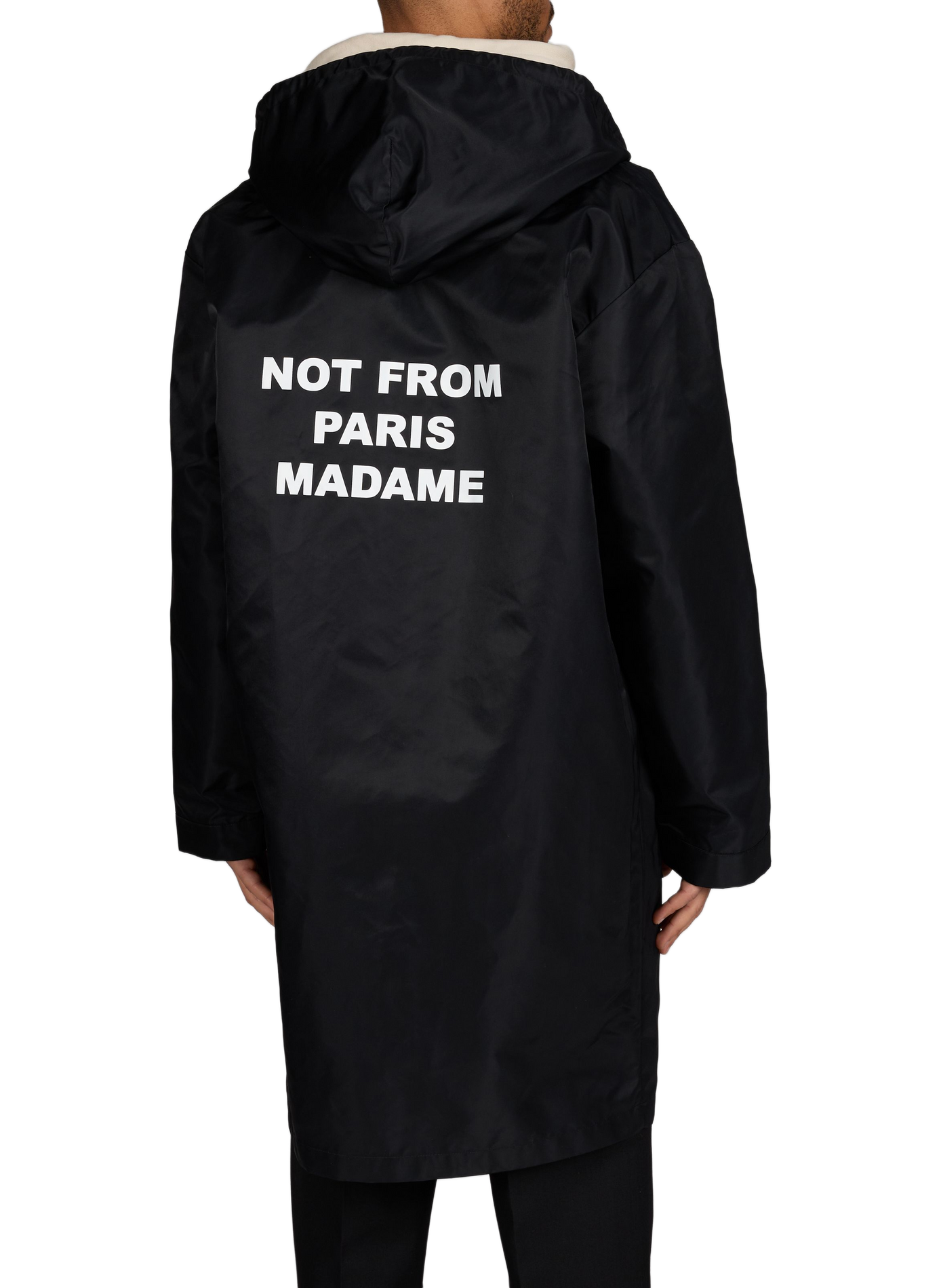 Mid-length hooded jacket DROLE DE MONSIEUR Black