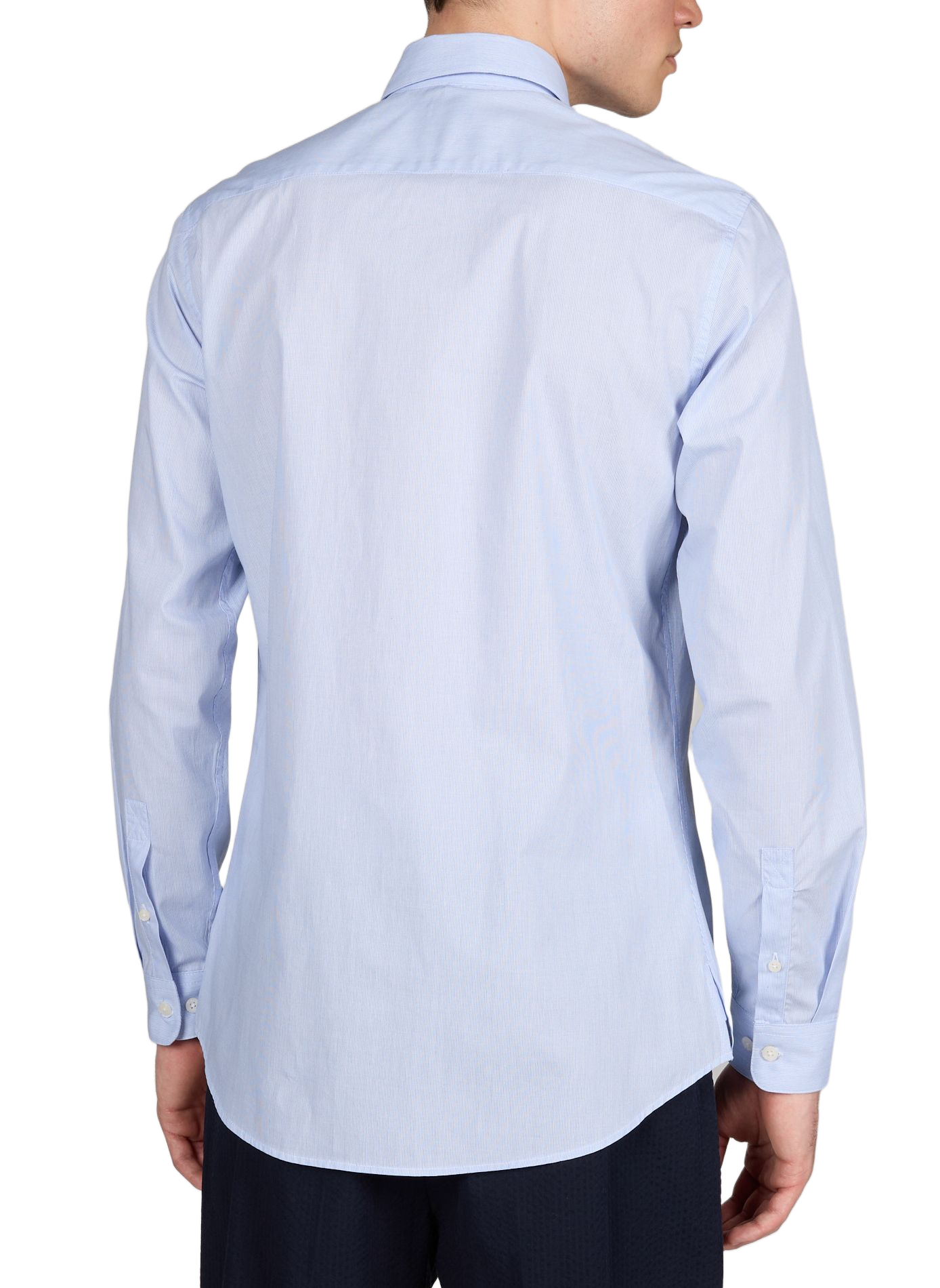 Fitted cotton shirt AU PRINTEMPS PARIS Blue